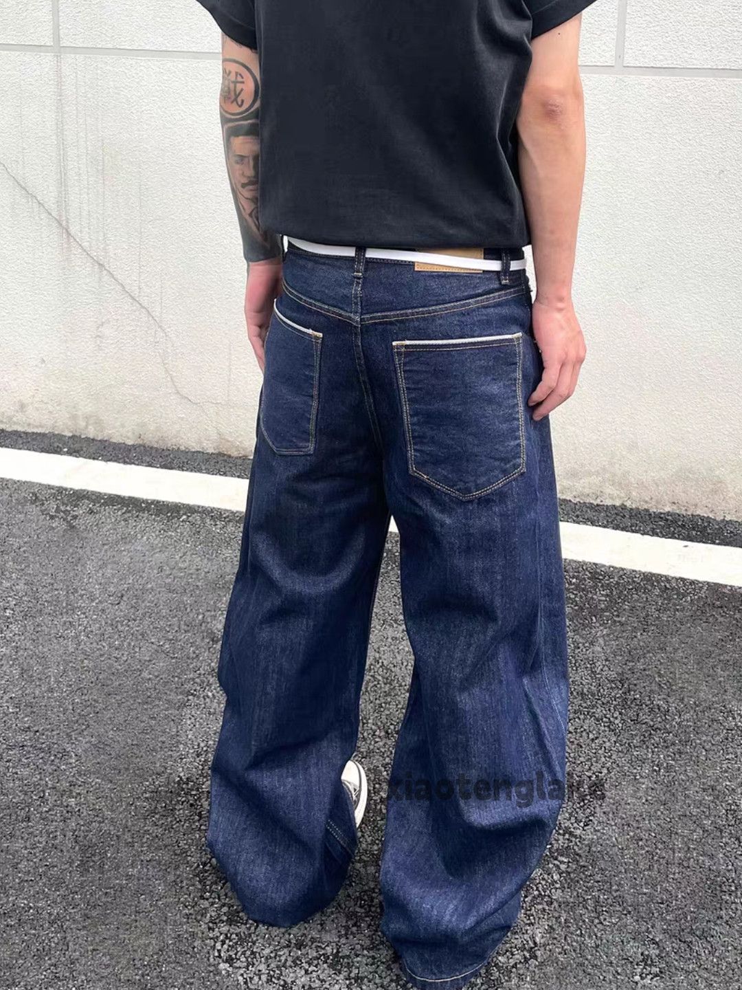 Jean Utility punk yuppie loose baggy flared hiphop jeans Size US 32 / EU 48 - 4 Thumbnail