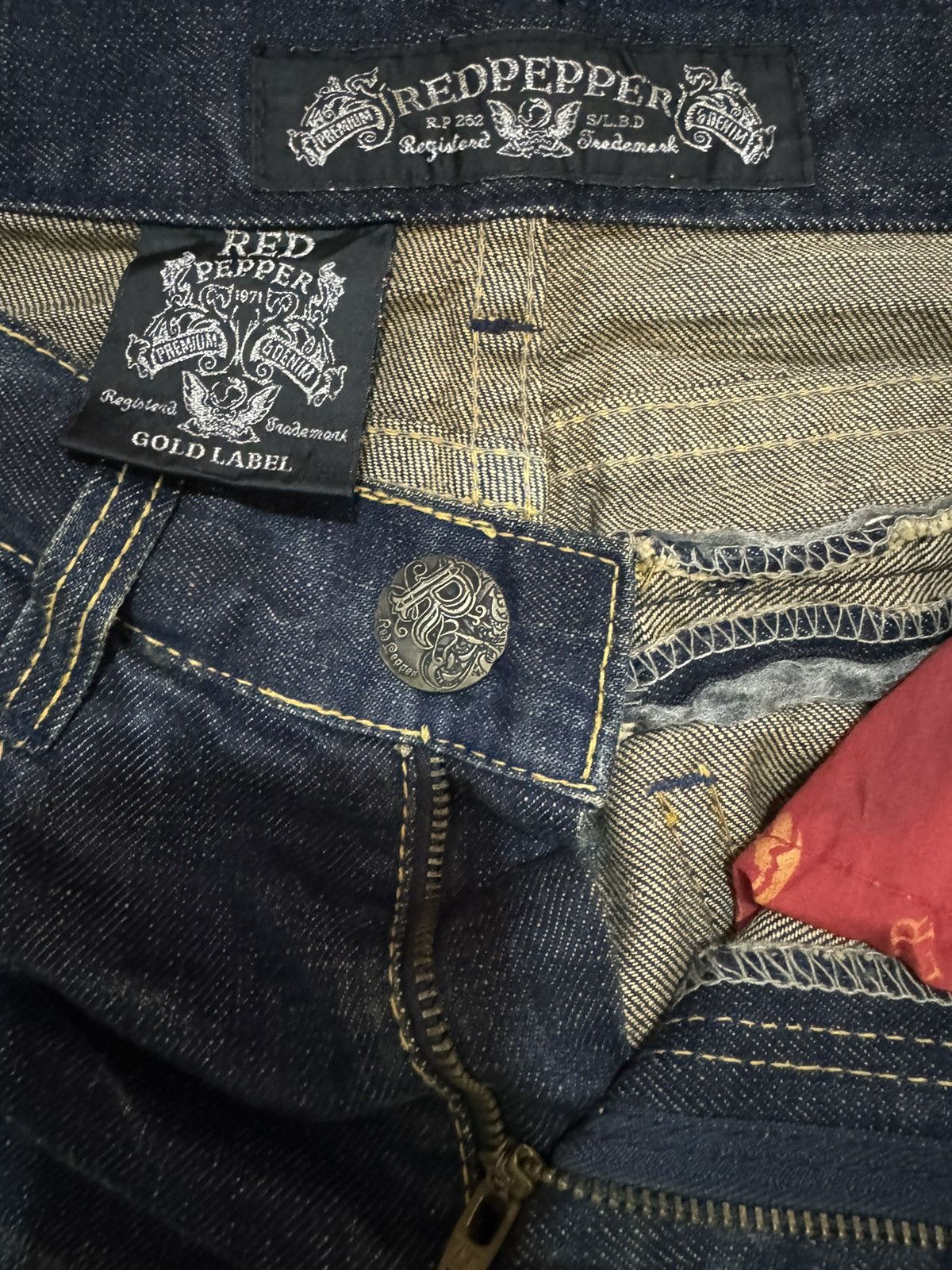 If Six Was Nine × Japanese Brand × Vintage Vintage Red Pepper Japan Rusty Jeans Size US 30 / EU 46 - 8 Thumbnail