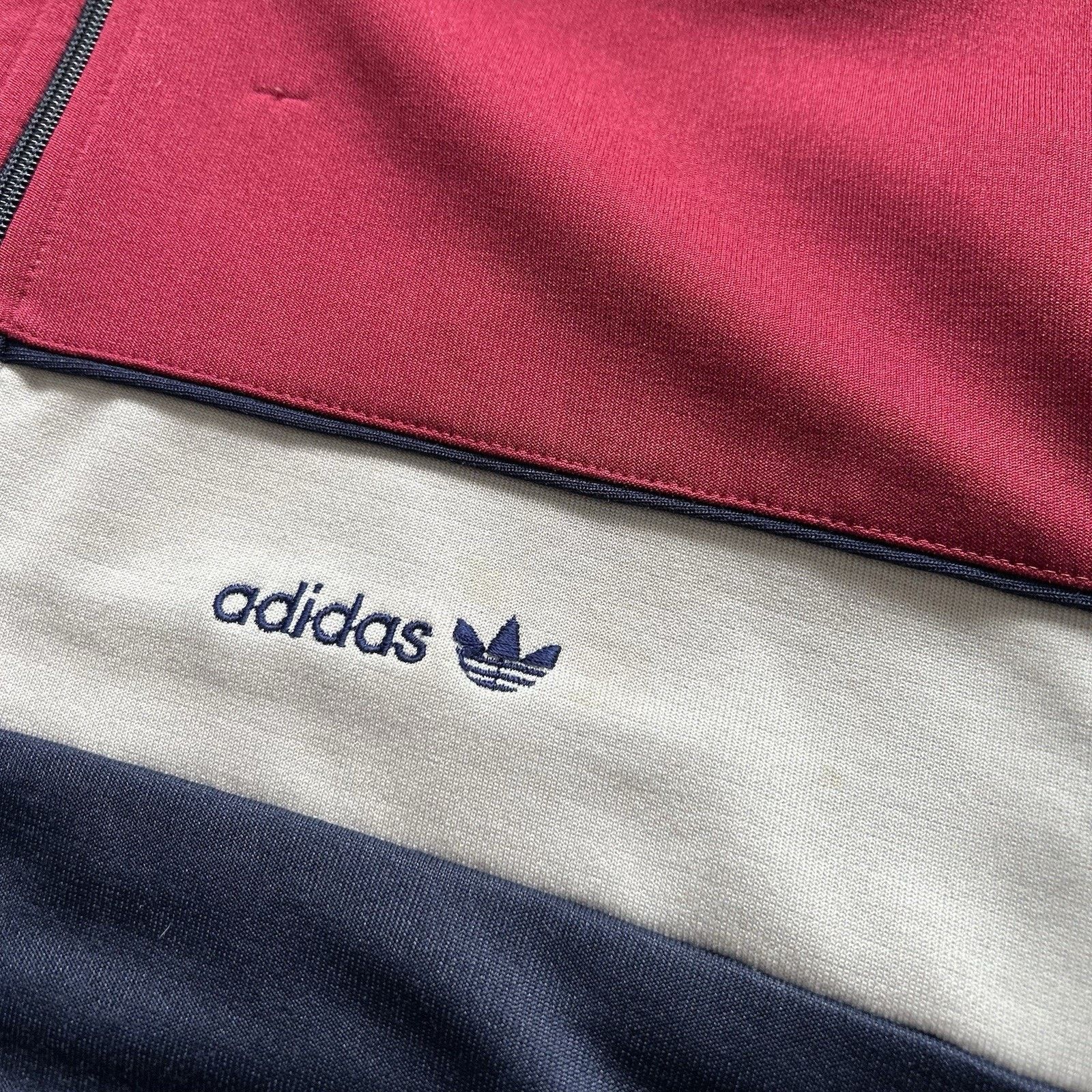 Adidas × Vintage Vintage 80s Adidas Trefoil Track Jacket Large 3 Stripes Rare Size US L / EU 52-54 / 3 - 7 Thumbnail