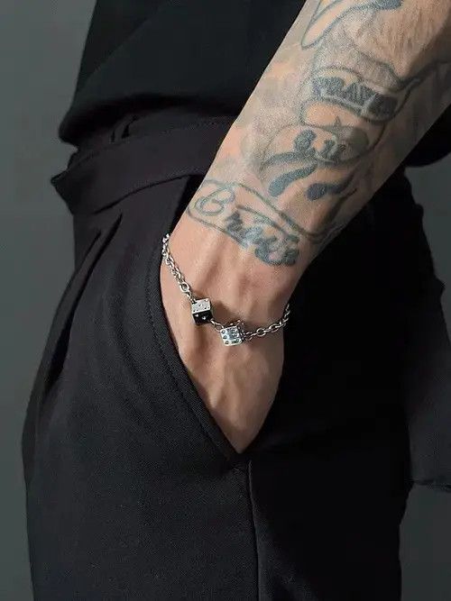 Designer × Vintage Vintage patchwork pendant bracelet Size ONE SIZE - 1 Thumbnail