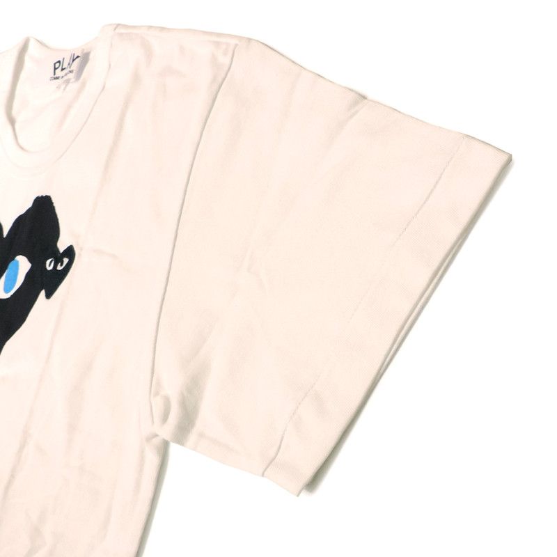 Comme des Garcons PLAY Short Sleeve Heart Logo Cotton Tshirt White Size US L / EU 52-54 / 3 - 4 Thumbnail