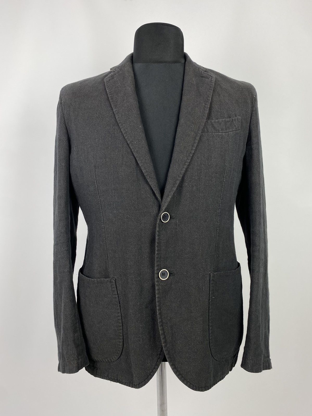 SARTORIO Sartoria Condotti Napoli Brownish Gray Washed Cotton Blazer Size 52R - 16 Thumbnail