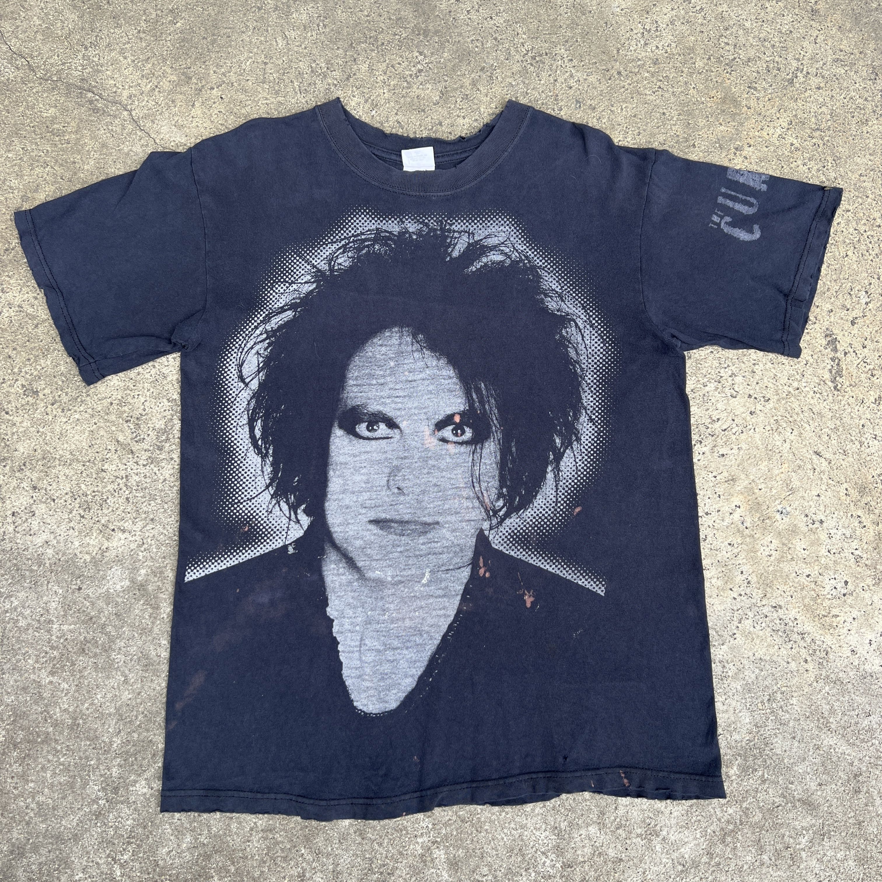 Band Tees Vintage Y2K The Cure Promo Tee Robert Smith faded Distressed Size US M / EU 48-50 / 2 - 1 Thumbnail