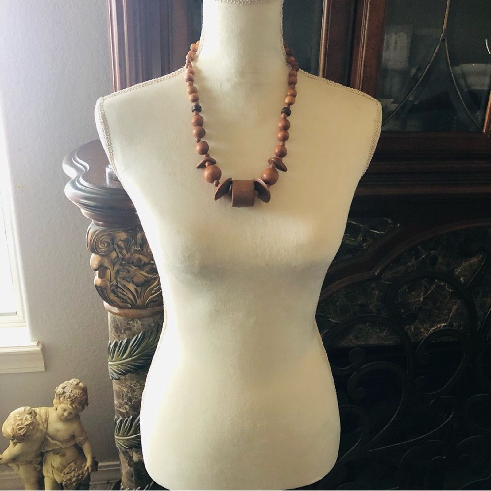 Vintage Vintage handmade wood bead necklace Size ONE SIZE - 8 Thumbnail