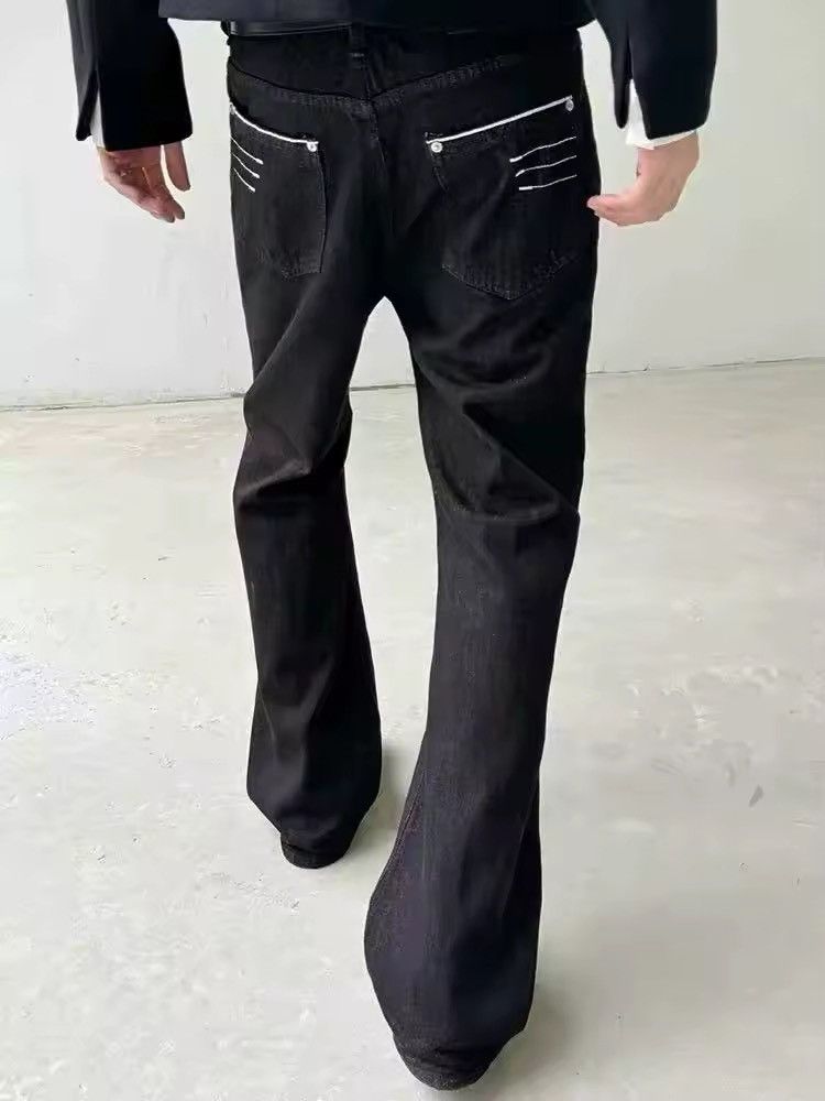 Other Avant Garde Wide Leg Gothic Punk Zip Black Pants Size US 30 / EU 46 - 1 Thumbnail
