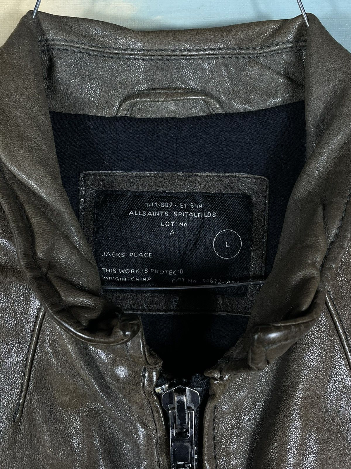 Allsaints × Japanese Brand Allsaints Spitalfields vintage retro y2k 00s leather jacket Size US L / EU 52-54 / 3 - 7 Thumbnail