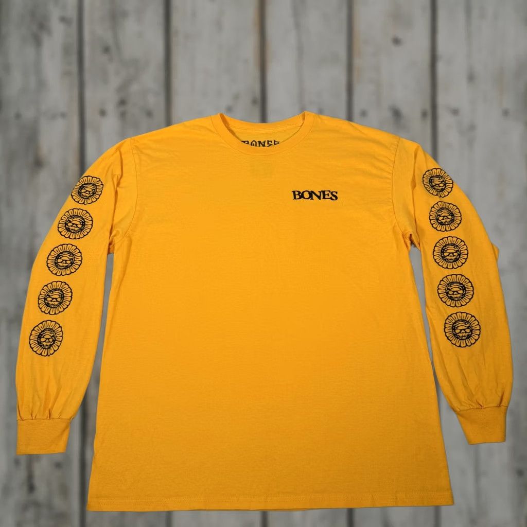 Bones BONES Shirt Large Mens Yellow Skull Graphic Long Sleeve Tee Size US L / EU 52-54 / 3 - 1 Thumbnail