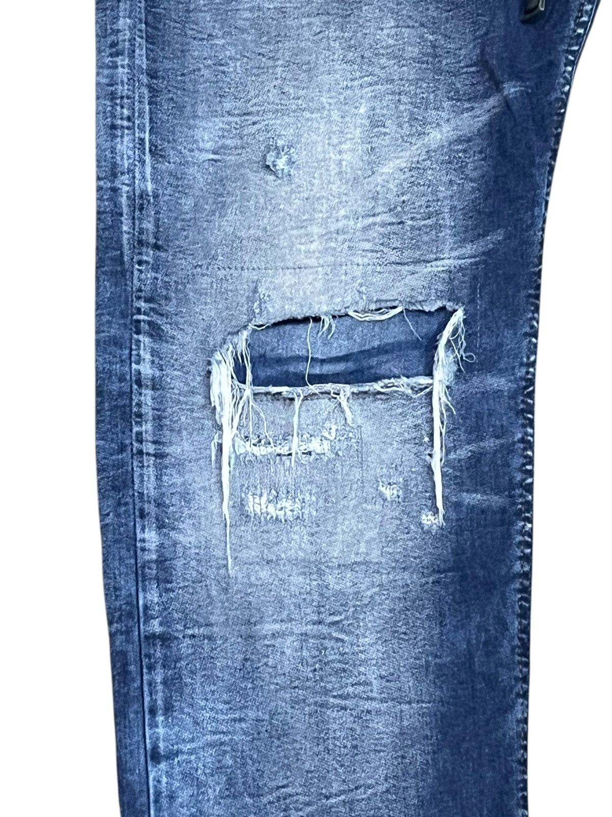 Diesel DIESEL ITALY Grunge Ripped Drawstring Waist Denim Sweatpants Size US 31 - 5 Thumbnail