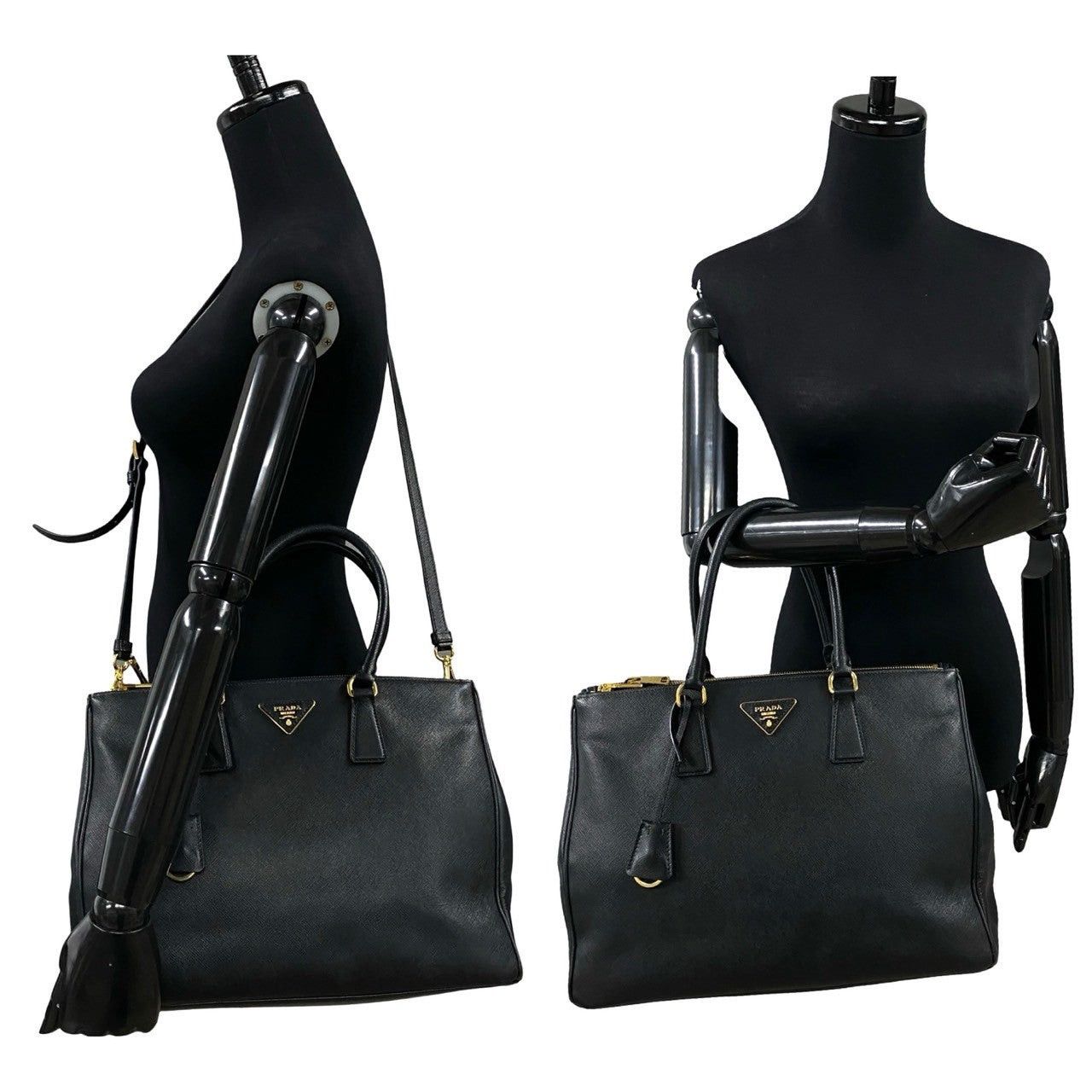 Prada Prada Shoulder Bag Black Leather Size ONE SIZE - 1 Thumbnail