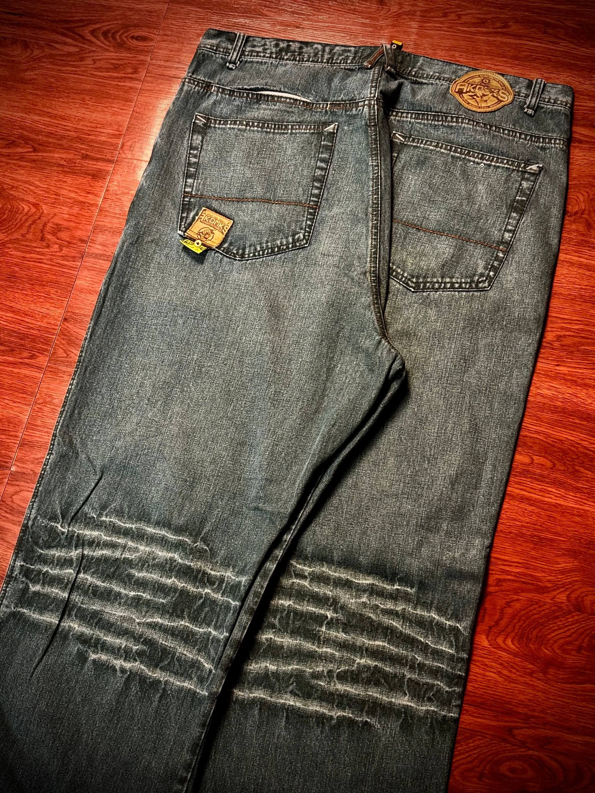 Akademiks Vintage Y2K Akademiks Jeans Green Faded Rare Wash Denim Pant Size US 42 / EU 58 - 4 Thumbnail