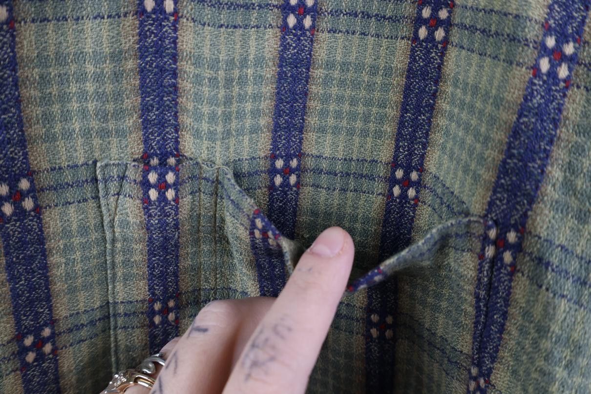 Vintage Vintage 90s The Territory Ahead Weave Geometric Button Shirt Size US L / EU 52-54 / 3 - 5 Thumbnail