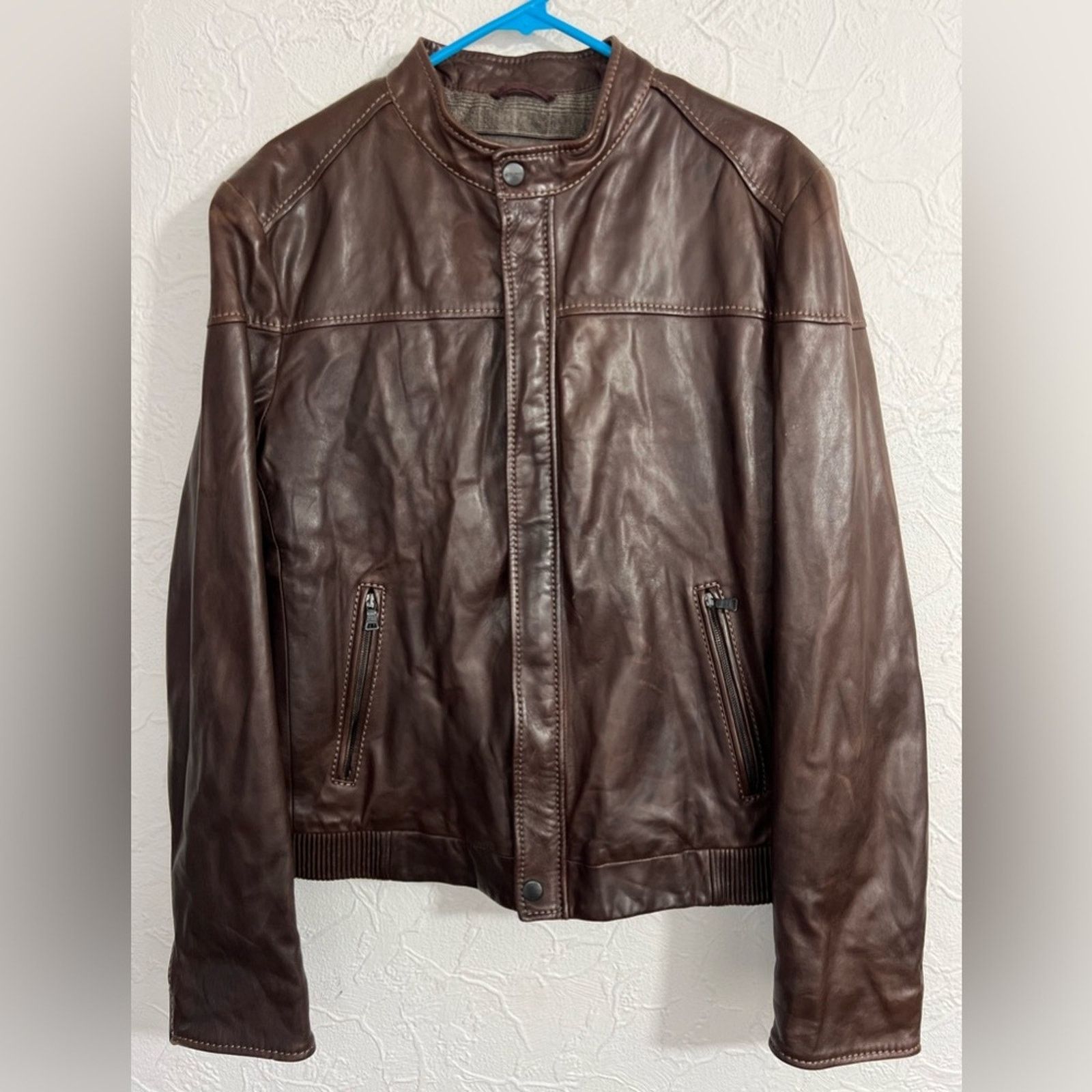 Etro Etro Men's Lambskin Biker Bomber Jacket US XL Made in Italy Size US XL / EU 56 / 4 - 1 Thumbnail