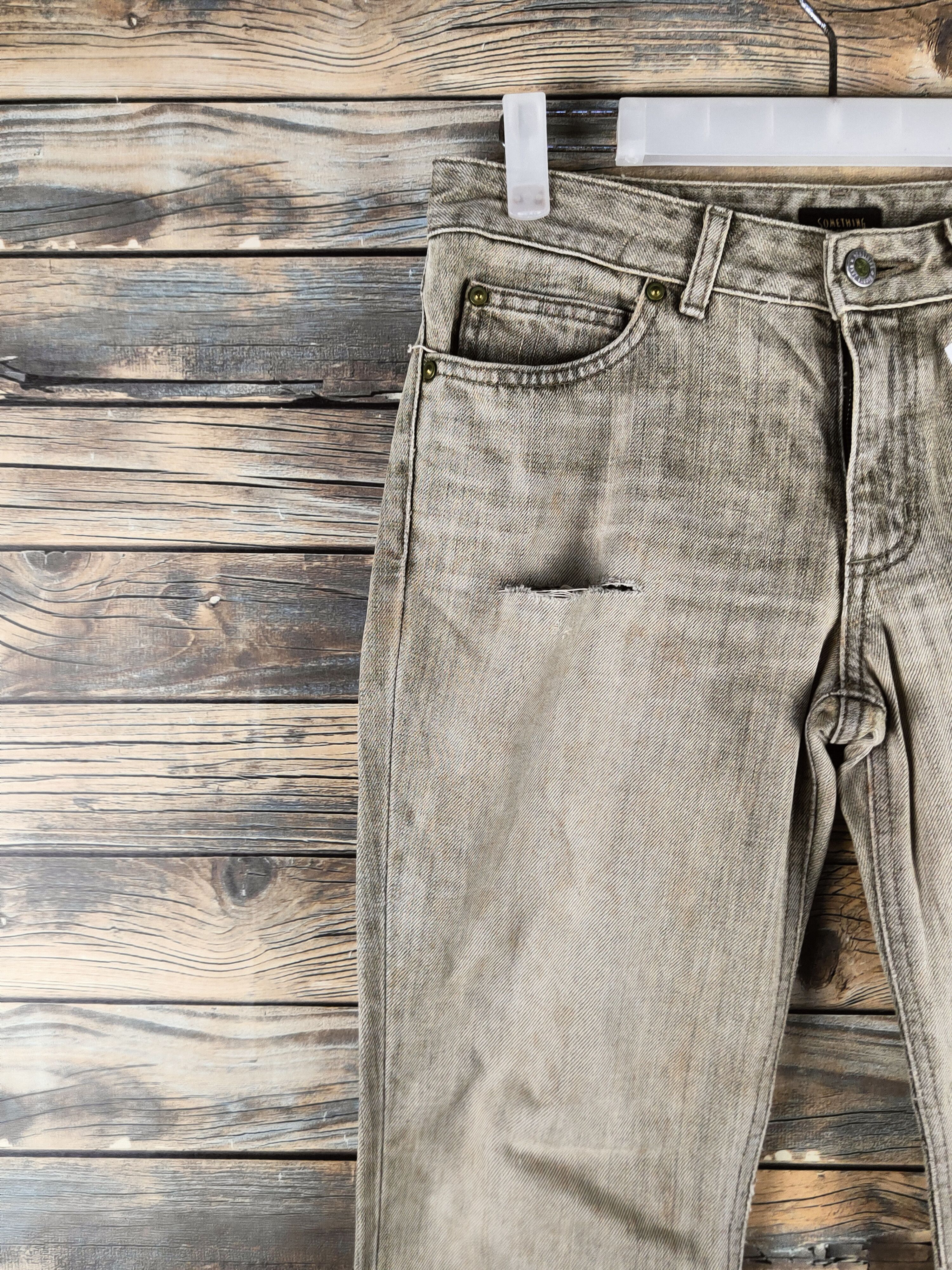 Edwin DL Edwin Dark Gray Distressed Ripped Jeans #46-629 Size 29" - 3 Thumbnail