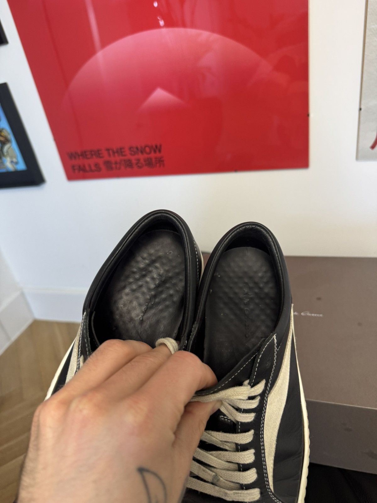 Rick Owens Rick Owens Vans Sneakers Leather Mainline Designer Low Top Size US 8.5 / EU 41-42 - 9 Thumbnail