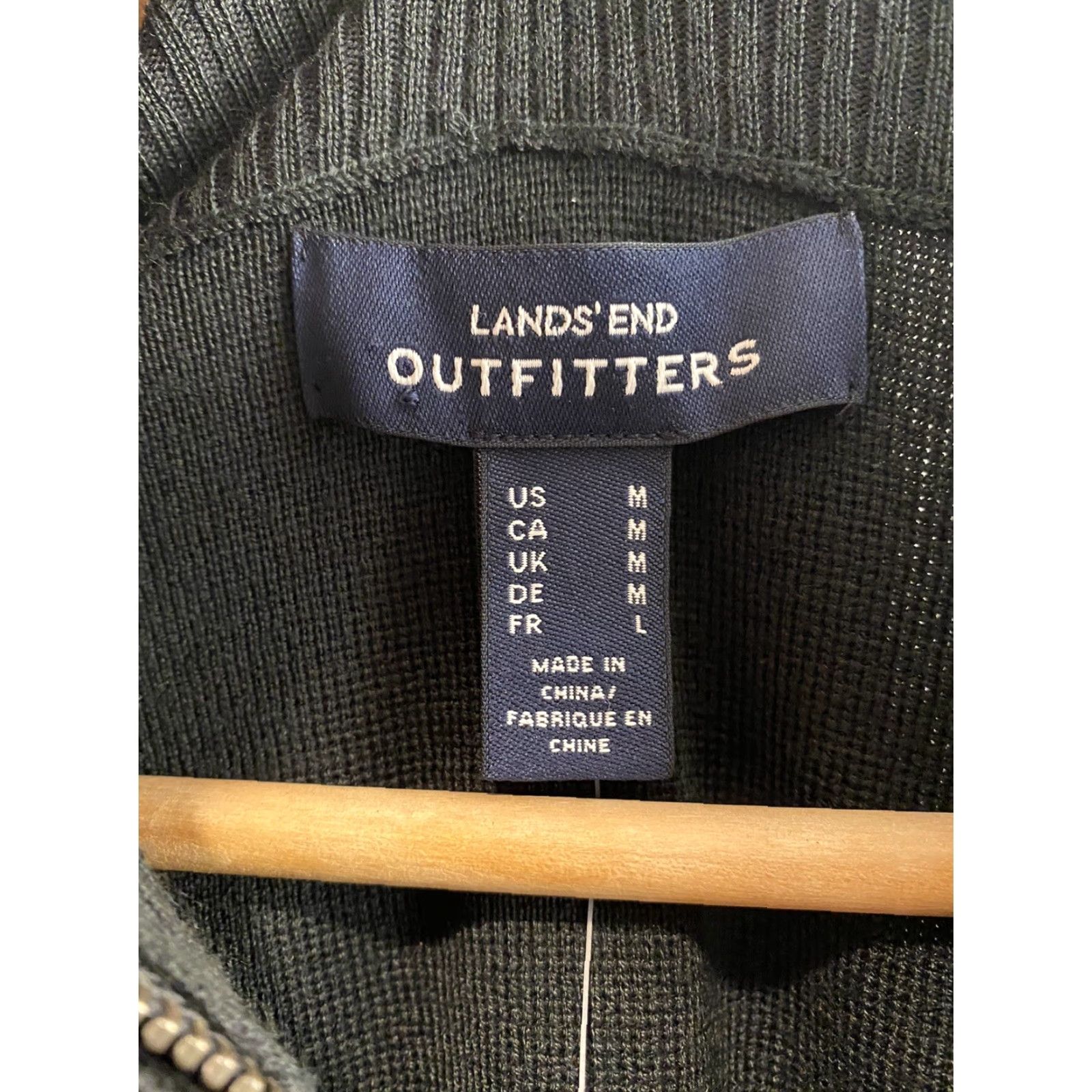 Lands' End VINTAGE Lands' End Zip Sweater Jacket Mens Medium Black Acrylic Blend Zip with Tags Colwen Hotels Outfitters Size US M / EU 48-50 / 2 - 5 Thumbnail