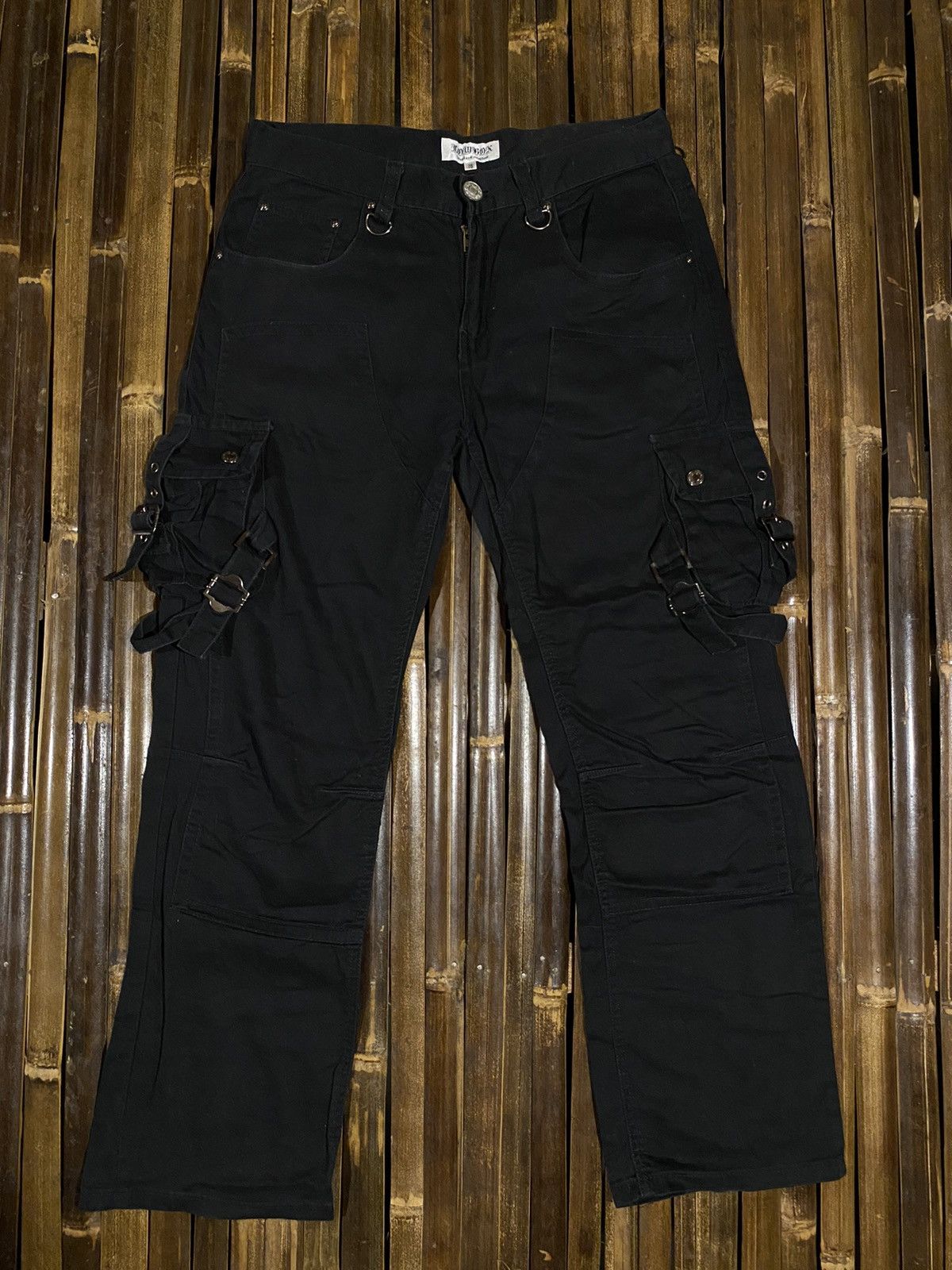 image of Hysteric Glamour x Lowbox Double Knee Cargo Pants in Black, Men's (Size 29)