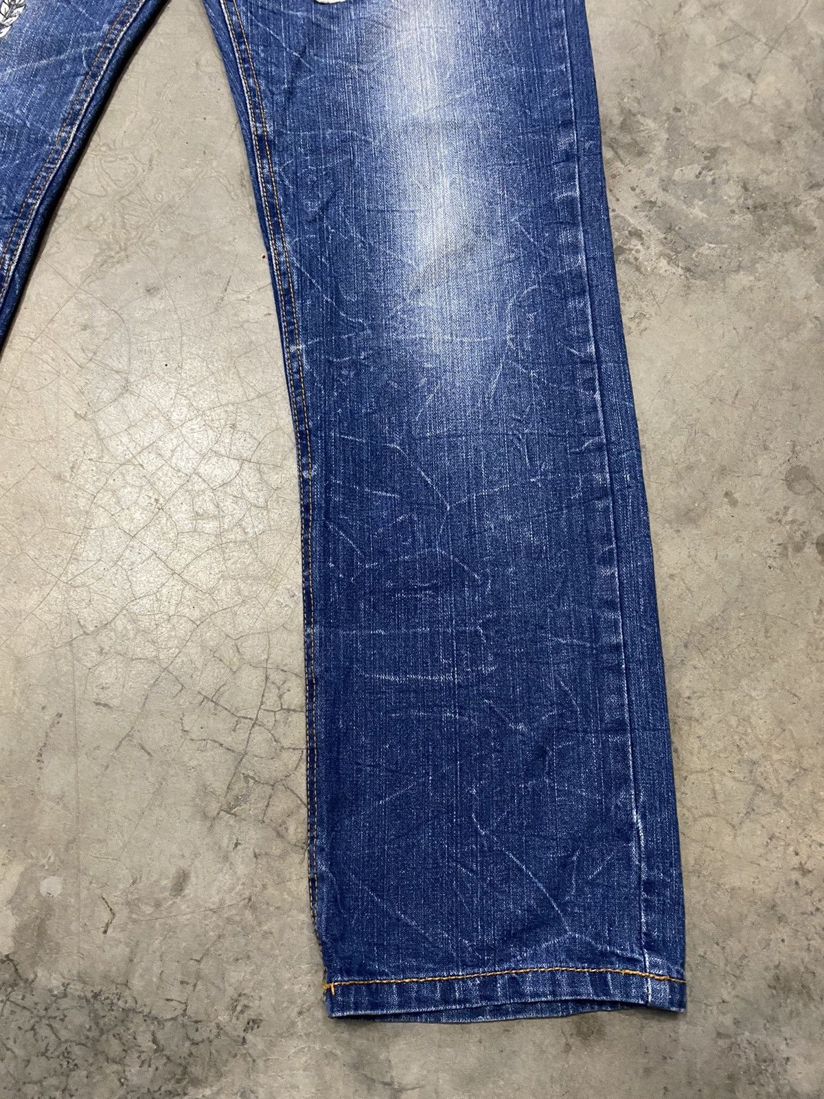 If Six Was Nine × Seditionaries Japanese Paint Skull Punk Patch Jeans Size US 30 / EU 46 - 3 Thumbnail