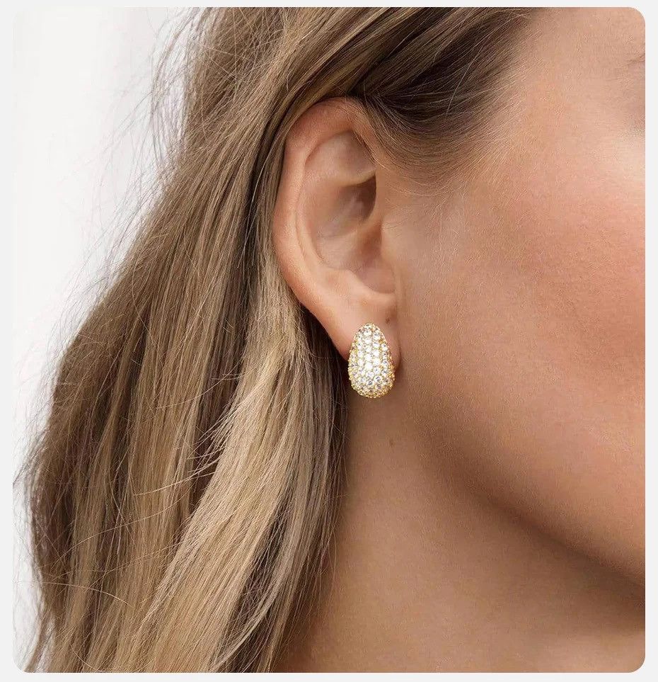Other Exquisite CZ Stone Stud Earrings Size ONE SIZE - 3 Thumbnail