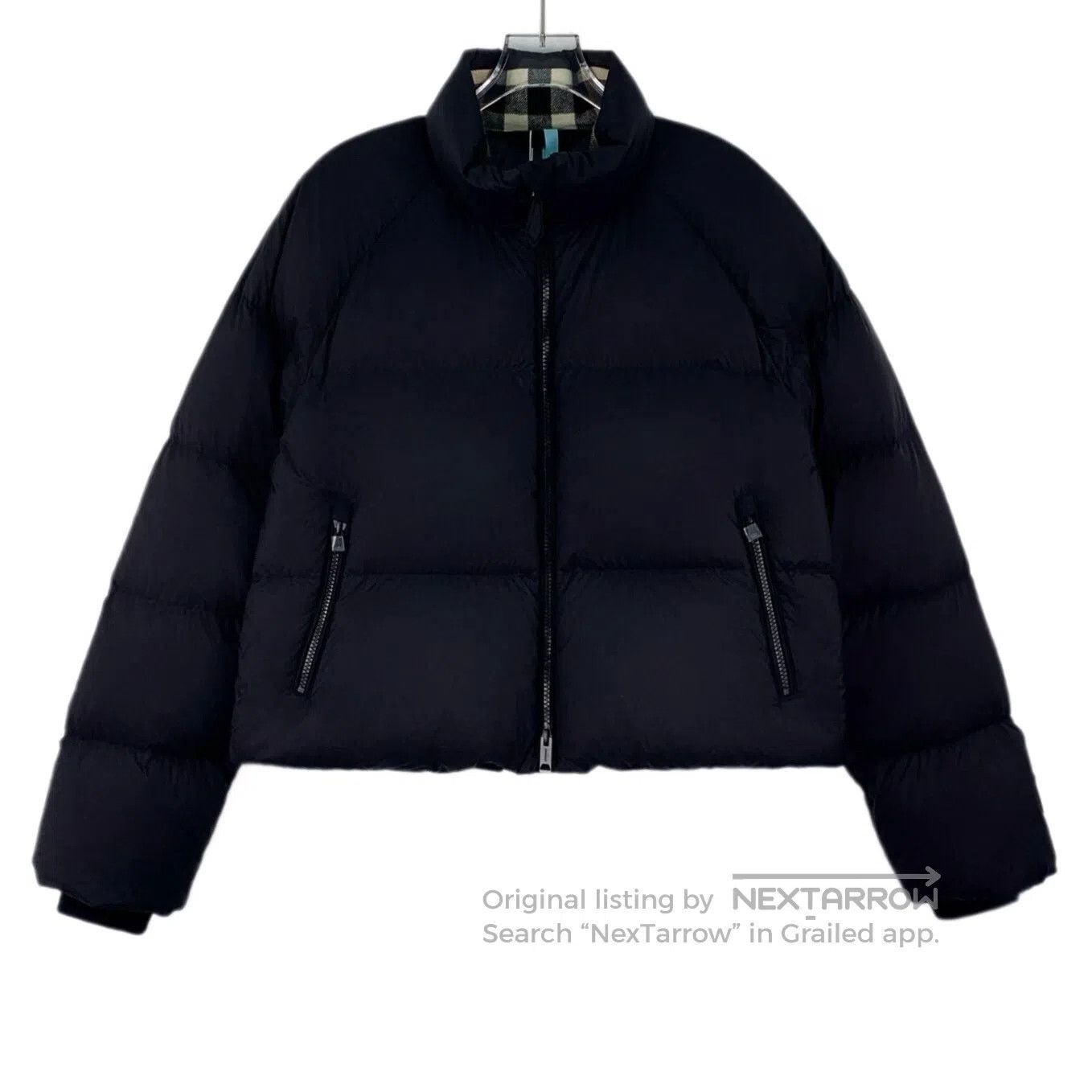 Burberry Burberry Black checkered stand collar zip-up long-sleeve d Size US L / EU 52-54 / 3 - 1 Thumbnail