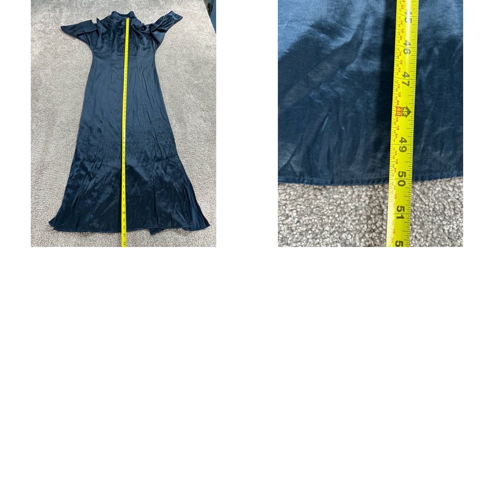 Madewell Madewell Shirt Dress Womens 6 Blue Satin Midi Shirt Dress Size M / US 6-8 / IT 42-44 - 8 Thumbnail