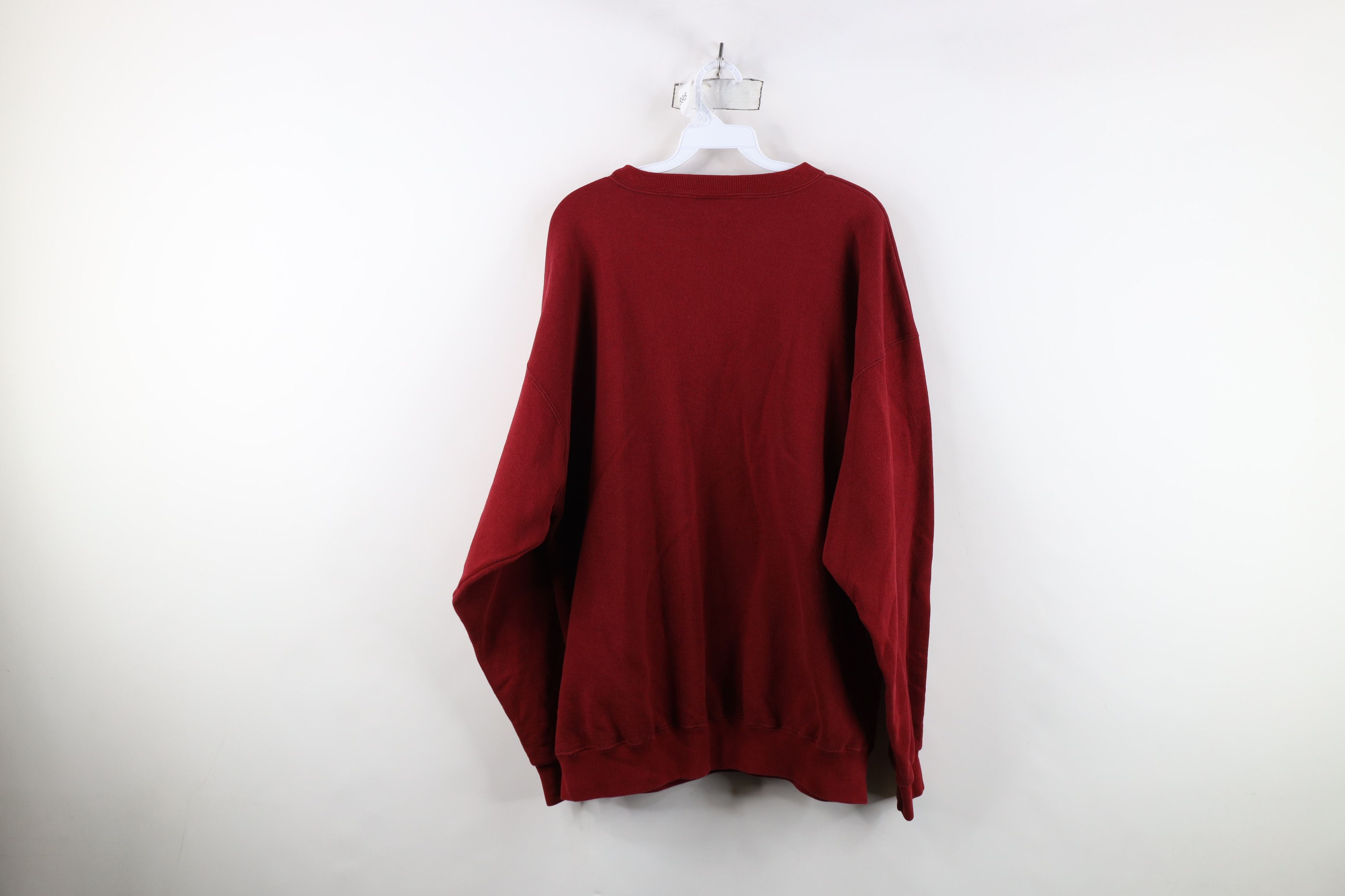 Adidas Vintage 90s Adidas Spell Out Heavy Crewneck Sweatshirt Red Size US L / EU 52-54 / 3 - 12 Thumbnail