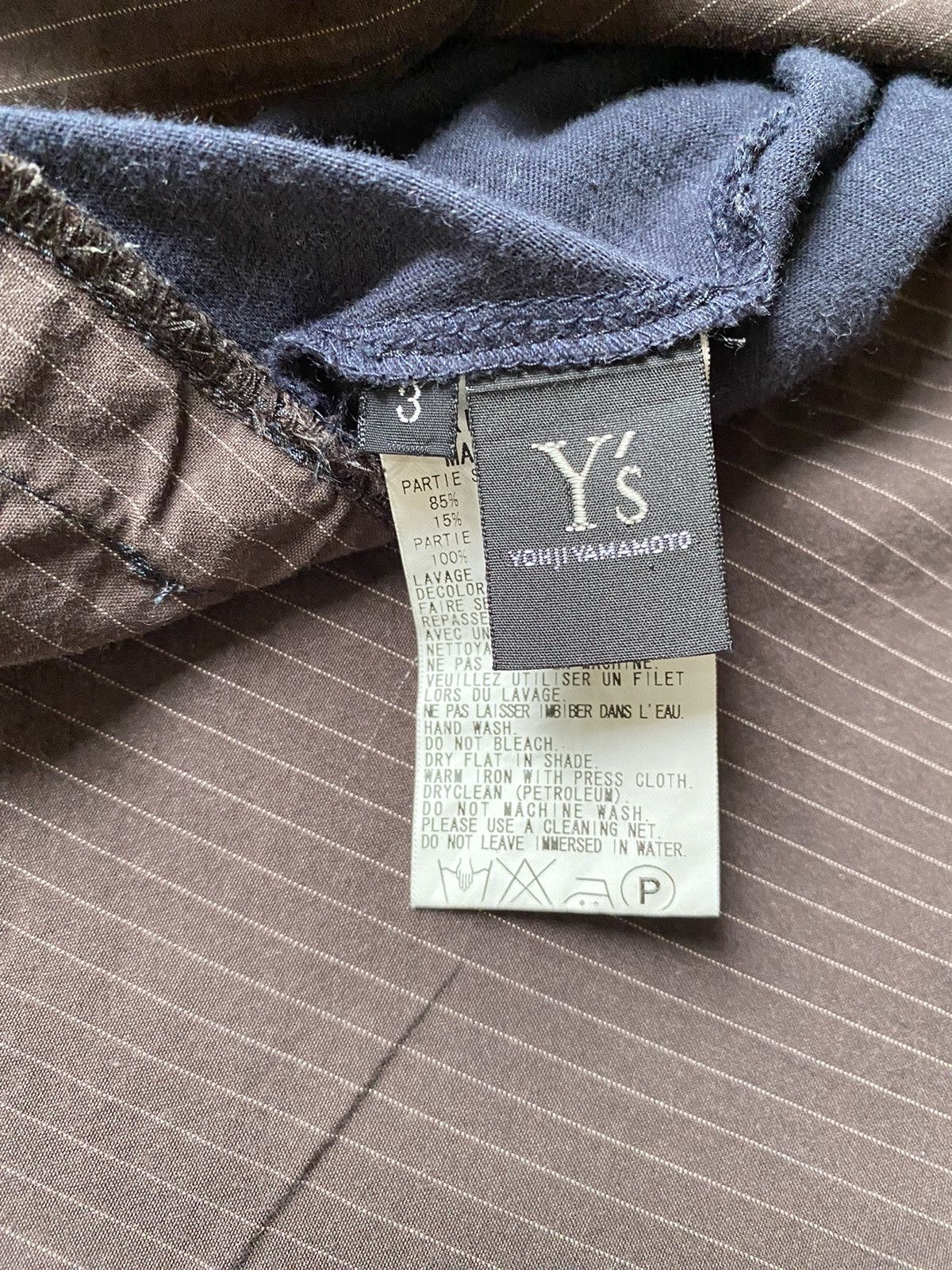 Y's × Yohji Yamamoto Y's YOHJI YAMAMOTO Navy & Brown Layered Tunic Top Size ONE SIZE - 5 Thumbnail