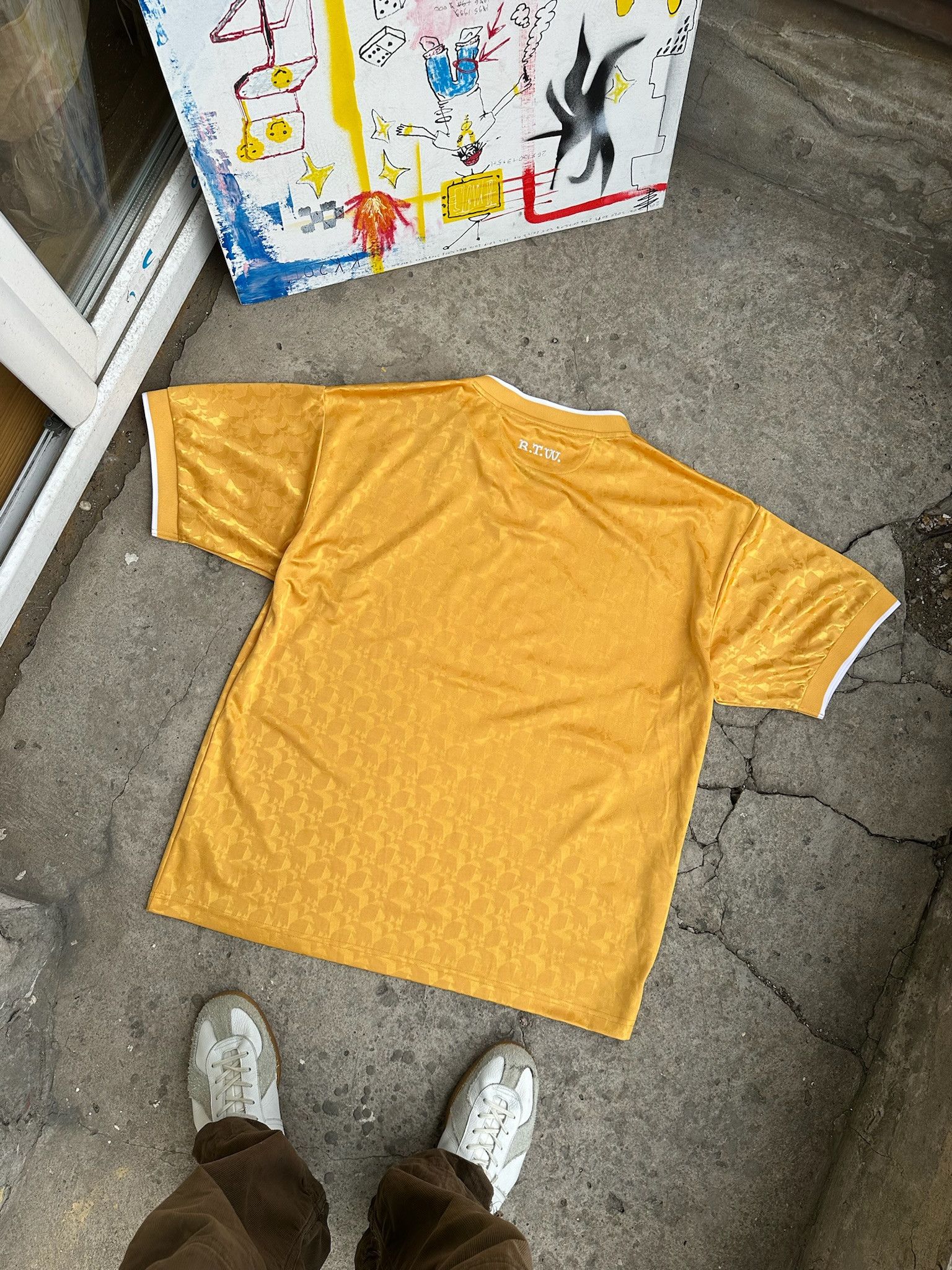 Corteiz Cortez Street League Jersey Yellow Red Size US XXL / EU 58 / 5 - 7 Thumbnail