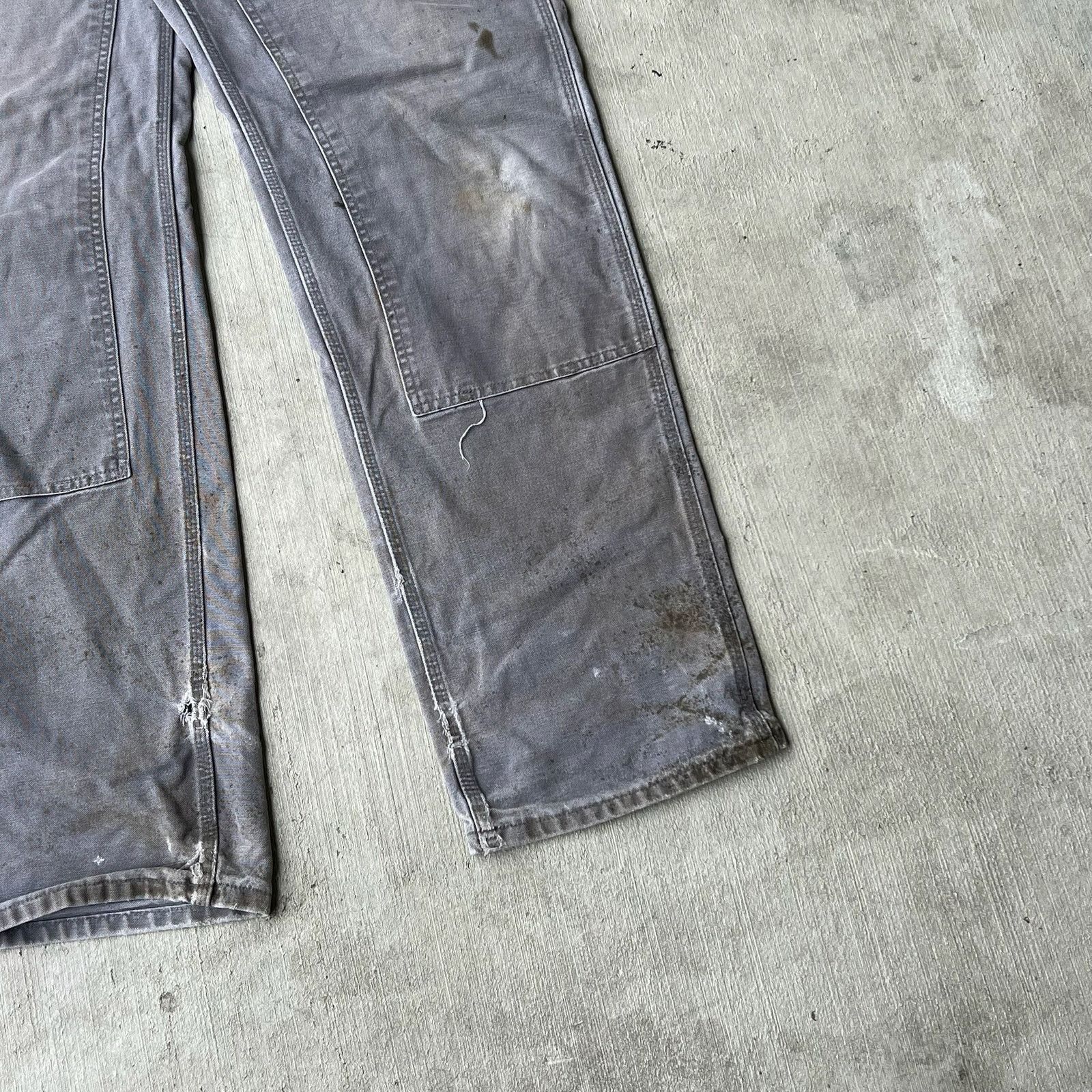 Carhartt × Vintage Carhartt faded gray double knee work wear carpenter pants Size US 34 / EU 50 - 4 Thumbnail