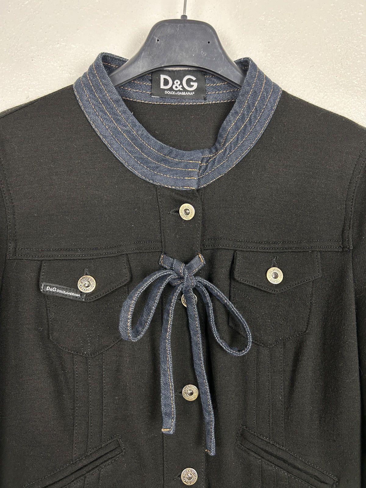 Dolce & Gabbana Vintage Dolce & Gabbana D&G Wool Blazer In Black Size M / US 6-8 / IT 42-44 - 2 Thumbnail