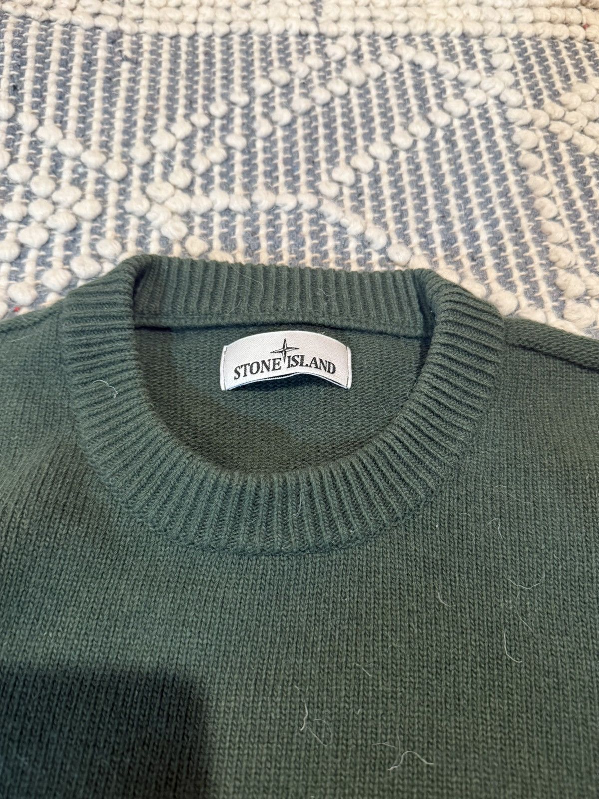 Stone Island Green sweater wool crewneck forest large Size US L / EU 52-54 / 3 - 3 Thumbnail