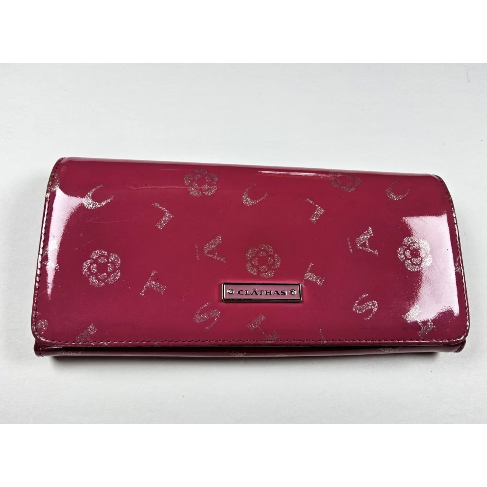 Vintage Signature Clathas Wallet Long Pink Women Full Size Long Wallet Pink Size ONE SIZE - 2 Thumbnail