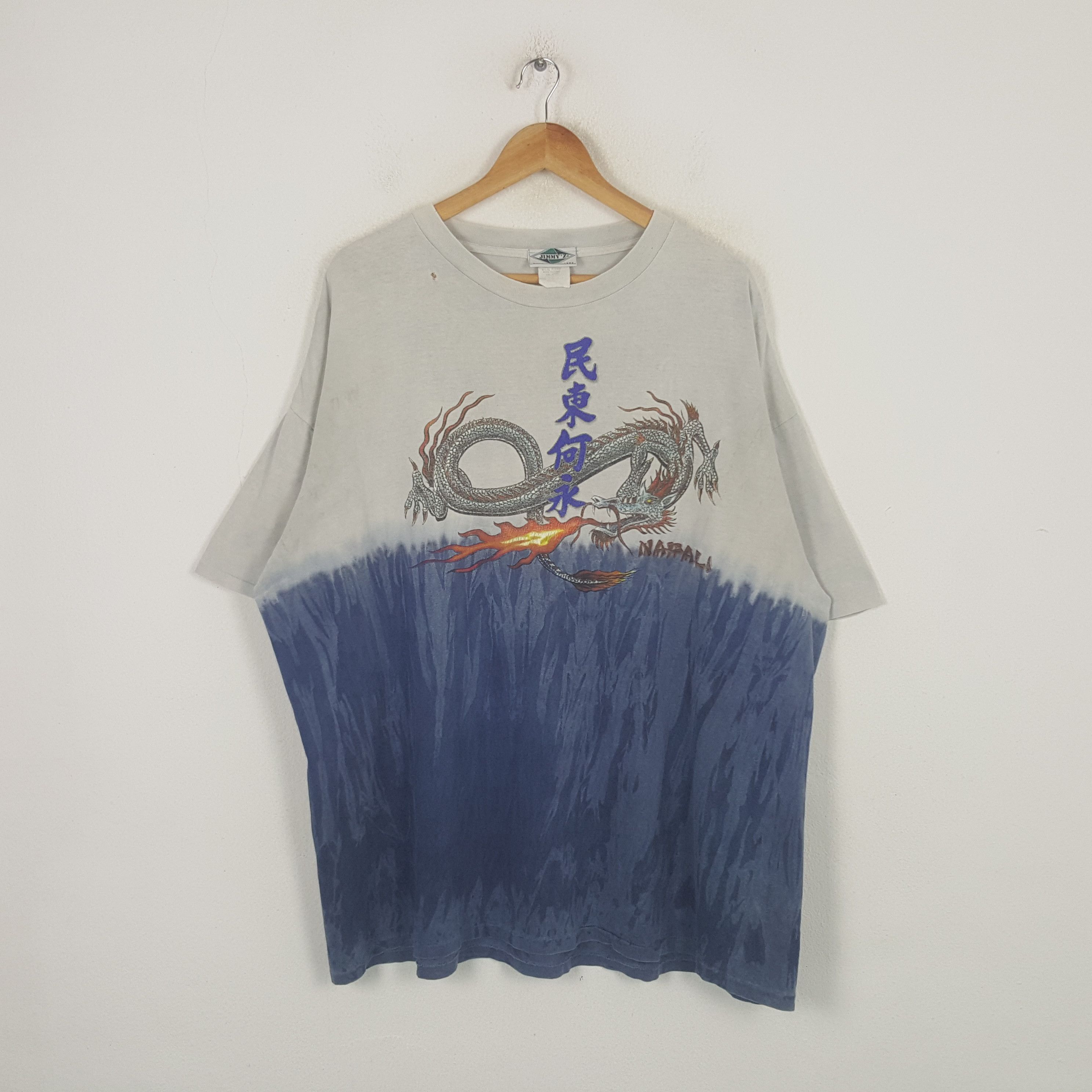 Vintage Vintage Na Pali Dragon Hip hop Art Jimmy Z Tshirt RR25 Size US XXL / EU 58 / 5 - 1 Thumbnail