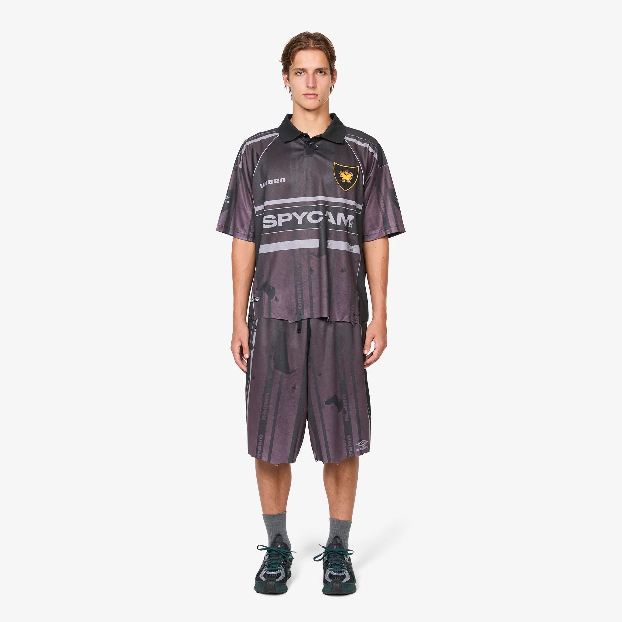 Umbro x Slam Jam Purple Spycam Logo Distressed Jersey Polo Size US S / EU 44-46 / 1 - 3 Thumbnail