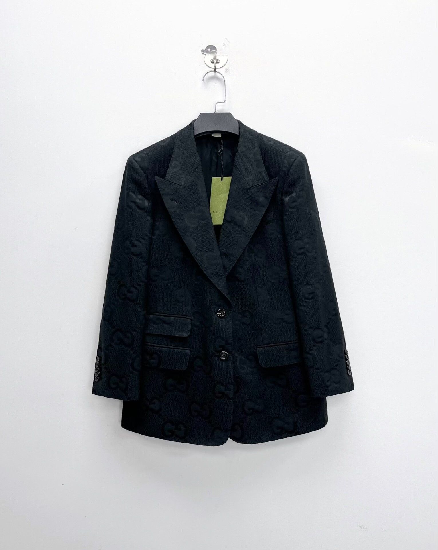 Gucci Gucci Black Double G Logo Suit Jacket Size US M / EU 48-50 / 2 - 1 Thumbnail