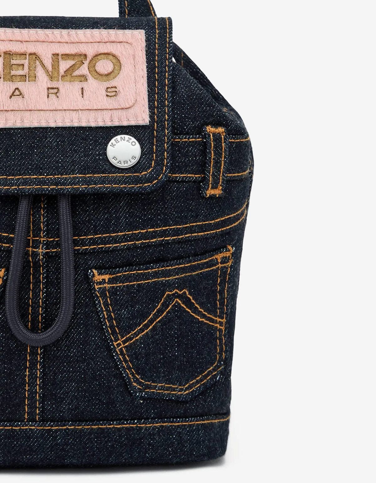 Kenzo Kenzo Five Pockets Blue Denim Mini Backpack Size ONE SIZE - 4 Thumbnail