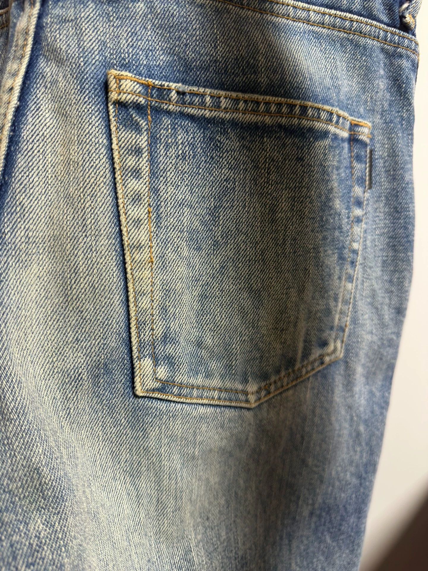 Saint Laurent Paris Saint Laurent Denim Shorts, SLP Distressed Denim Shorts Size US 32 / EU 48 - 4 Thumbnail