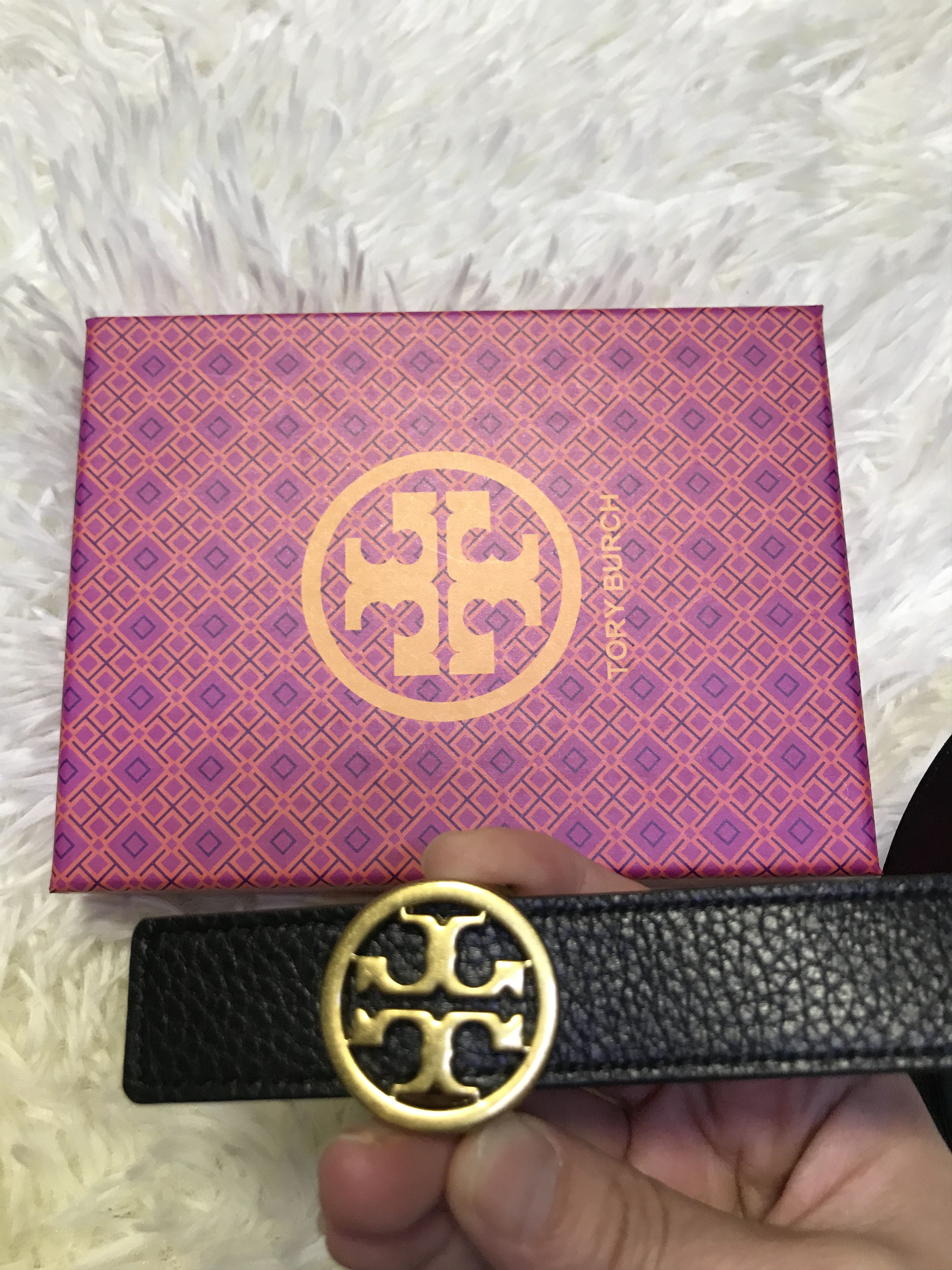 Tory Burch Women's Logo Belt Black S - Main Image