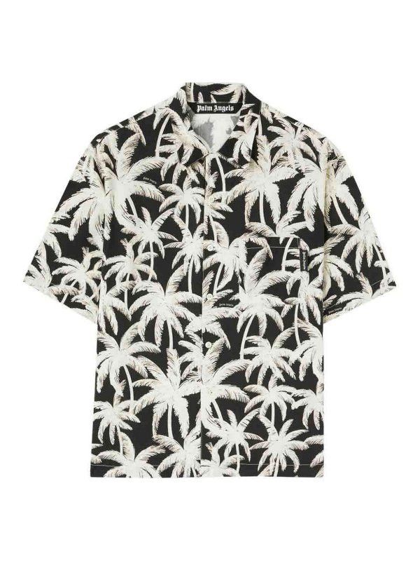 Palm Angels o1y0325 Patterned Shirt in Black/White Size US M / EU 48-50 / 2 - 1 Thumbnail