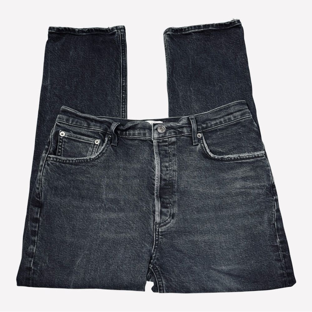 Agolde Agolde Riley High Rise Straight Crop Jeans In Panoramic Siz Size 31" - 4 Thumbnail