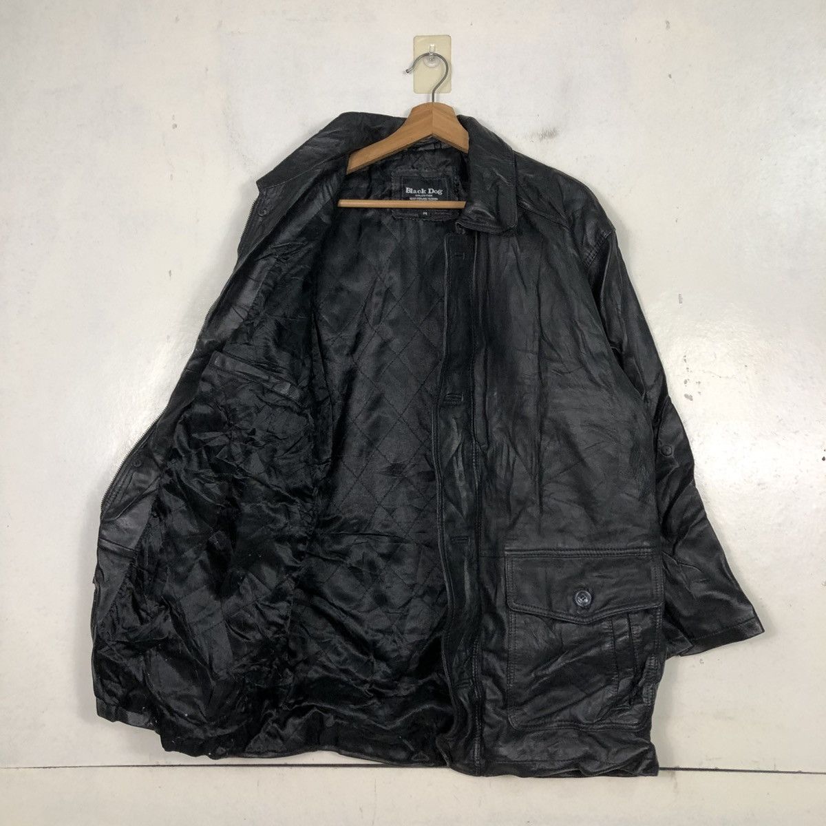 Japanese Brand 📌Vintage Leather Jacket Black Dog Blanket Issey Miyake Size US M / EU 48-50 / 2 - 13 Thumbnail