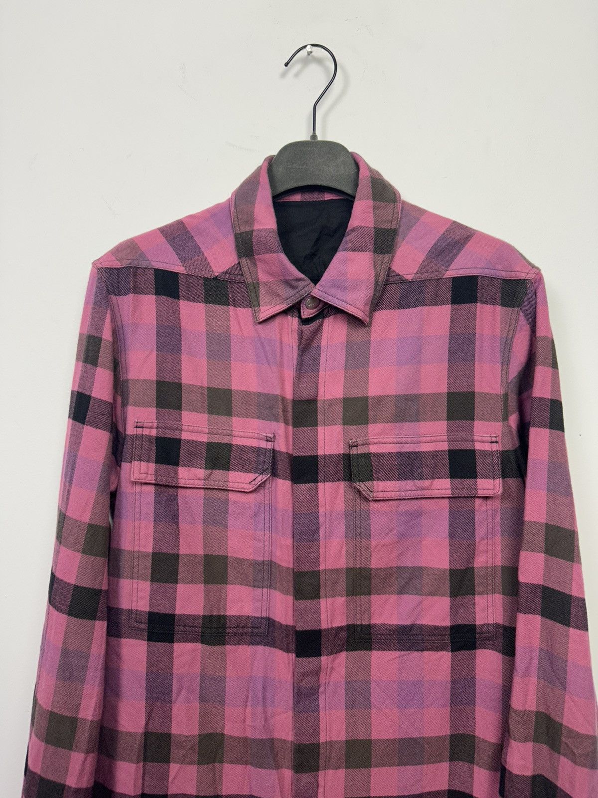 Rick Owens SS23 ‘EDFU’ Pink Plaid Overshirt Size US S / EU 44-46 / 1 - 2 Thumbnail