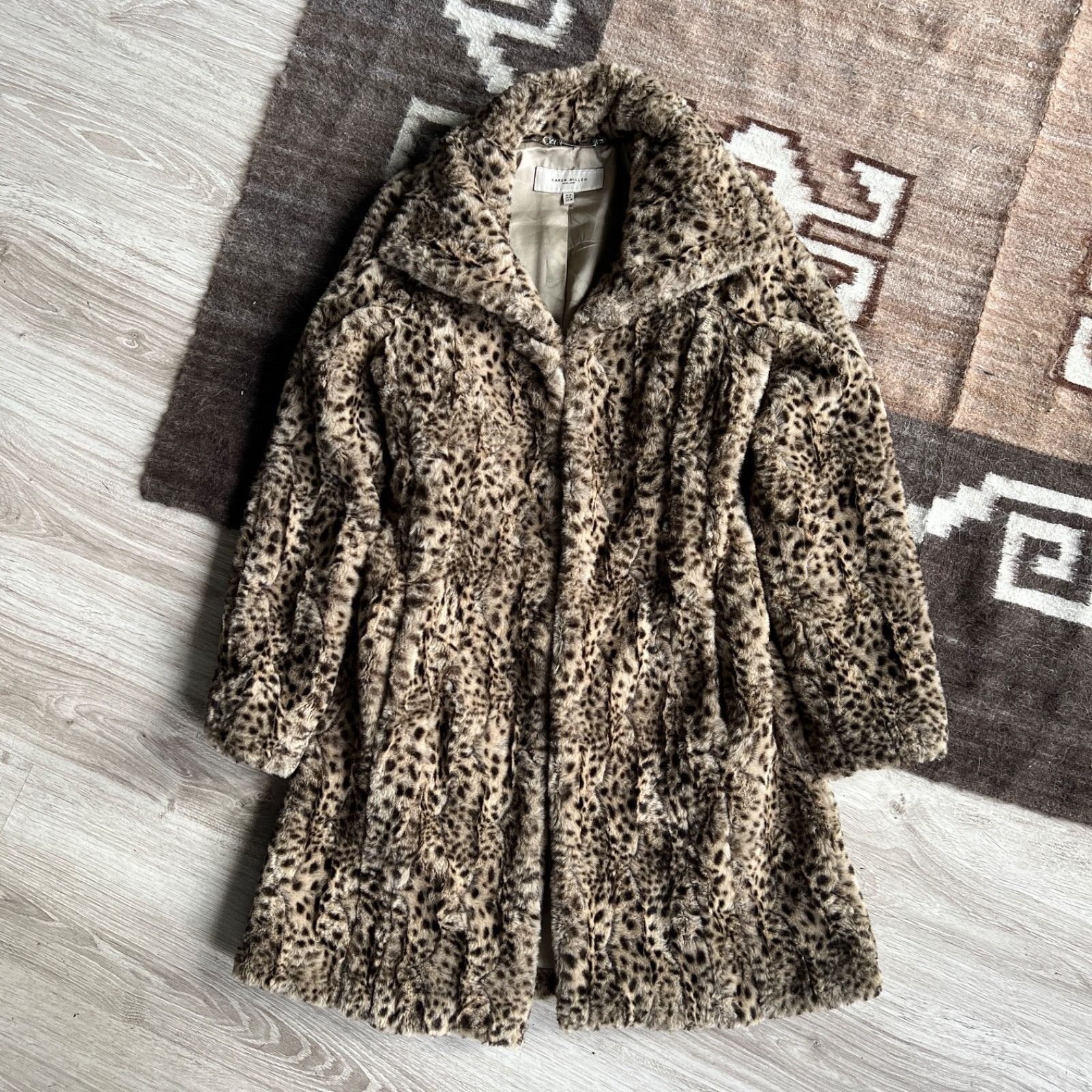 Karen Millen Karen Millen Faux Fur Leopard Long Coat 0012BC Size M / US 6-8 / IT 42-44 - 3 Thumbnail