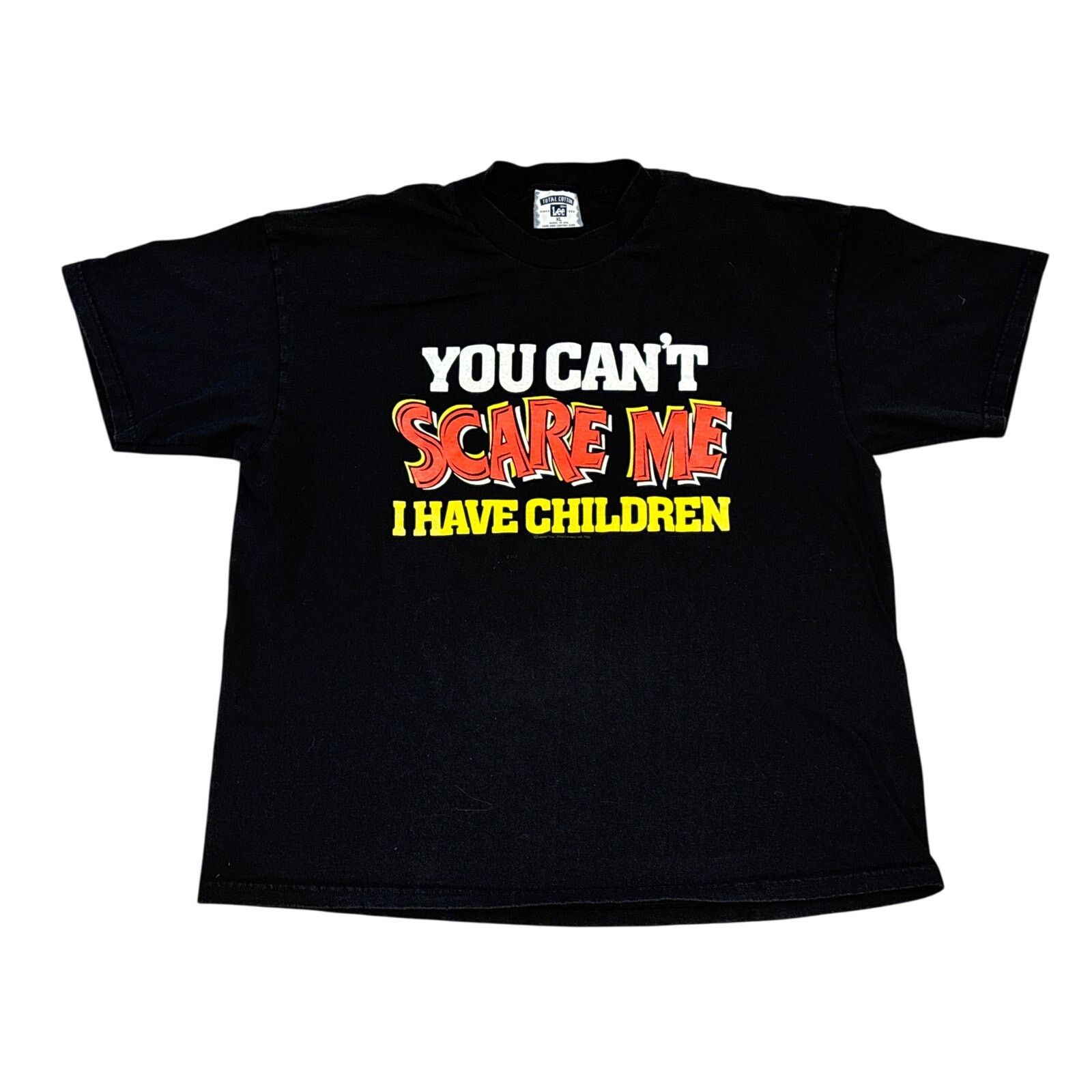 Lee VTG 1992 You can’t Scare Me I have Children novelty XL shirt Size US XL / EU 56 / 4 - 1 Thumbnail