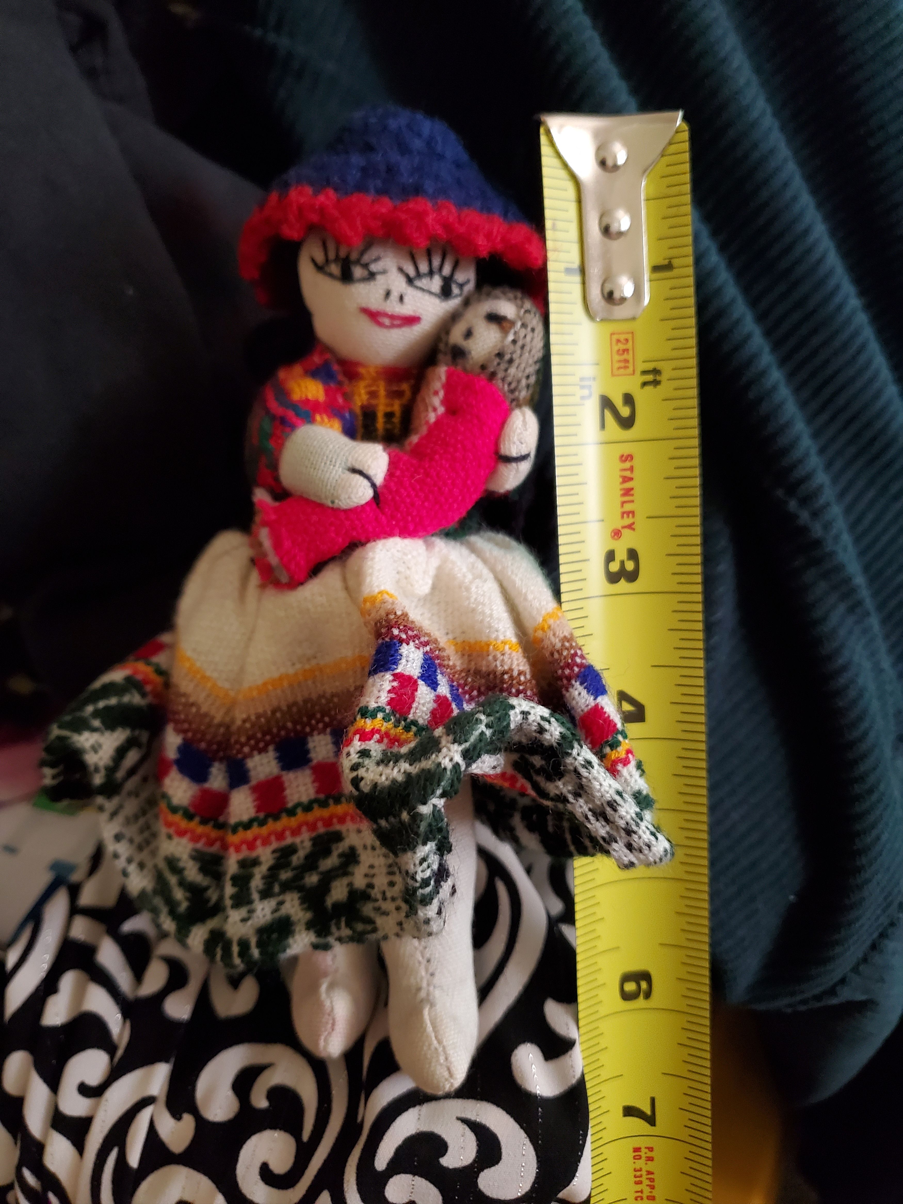 Handmade Handmade Peruvian Folk Art Doll with Baby Size ONE SIZE - 1 Thumbnail