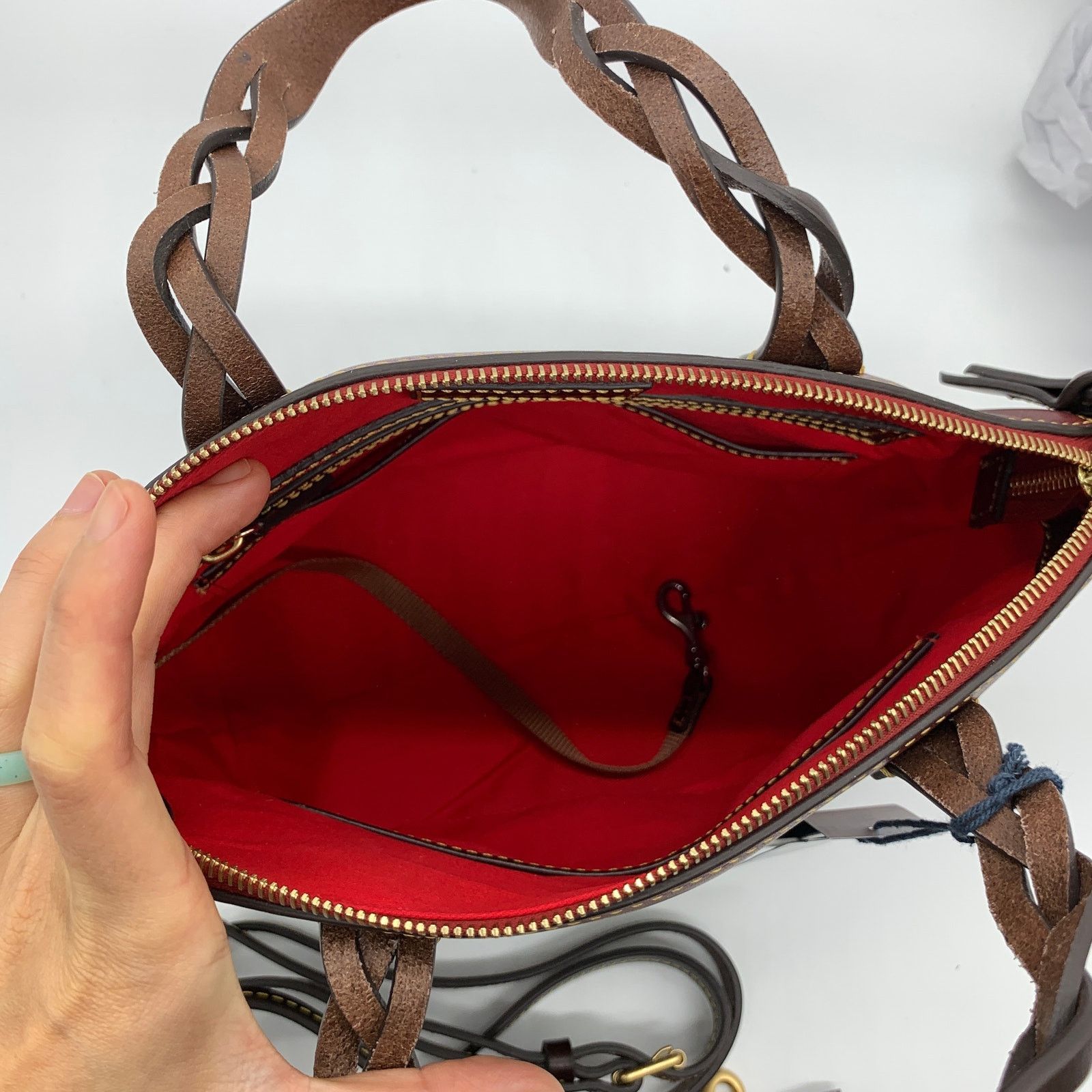 Dooney & Bourke Dooney & Bourke Florentine Leather Purse Small Heidi Satchel Size ONE SIZE - 3 Thumbnail