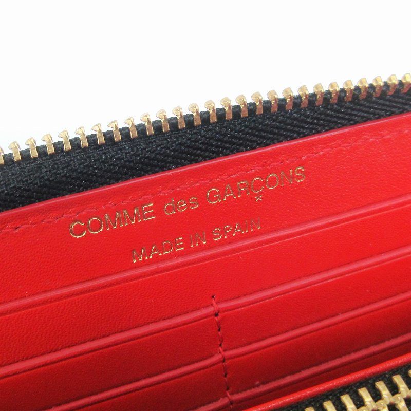 Comme des Garcons Wallet HUGE LOGO Long Round zip Leather Red Size ONE SIZE - 4 Thumbnail