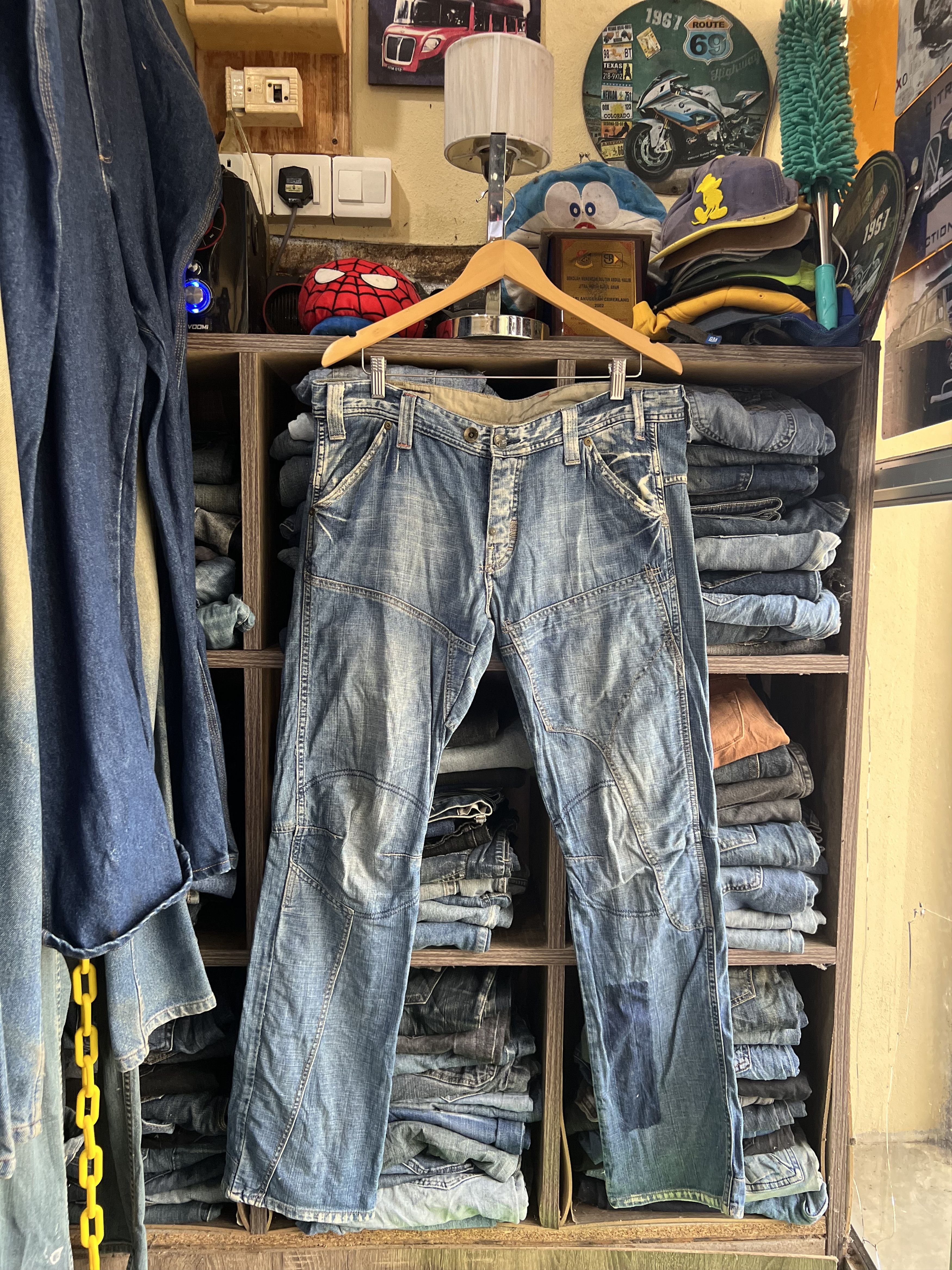 G-Star 🔥G-Star Raw Double Knees Distressed Denim Size US 37 - 20 Thumbnail