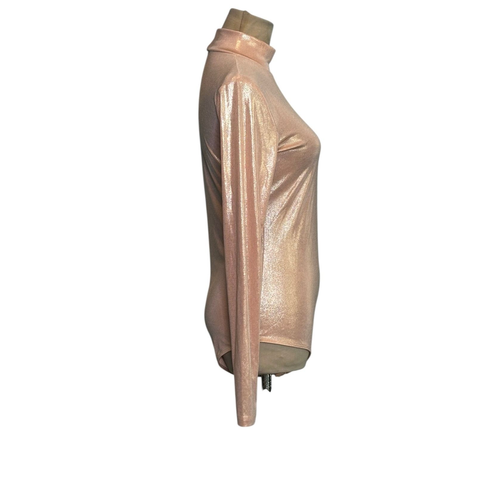 Zara Zara metallic pink long sleeves bodysuit size Medium Size M / US 6-8 / IT 42-44 - 14 Thumbnail