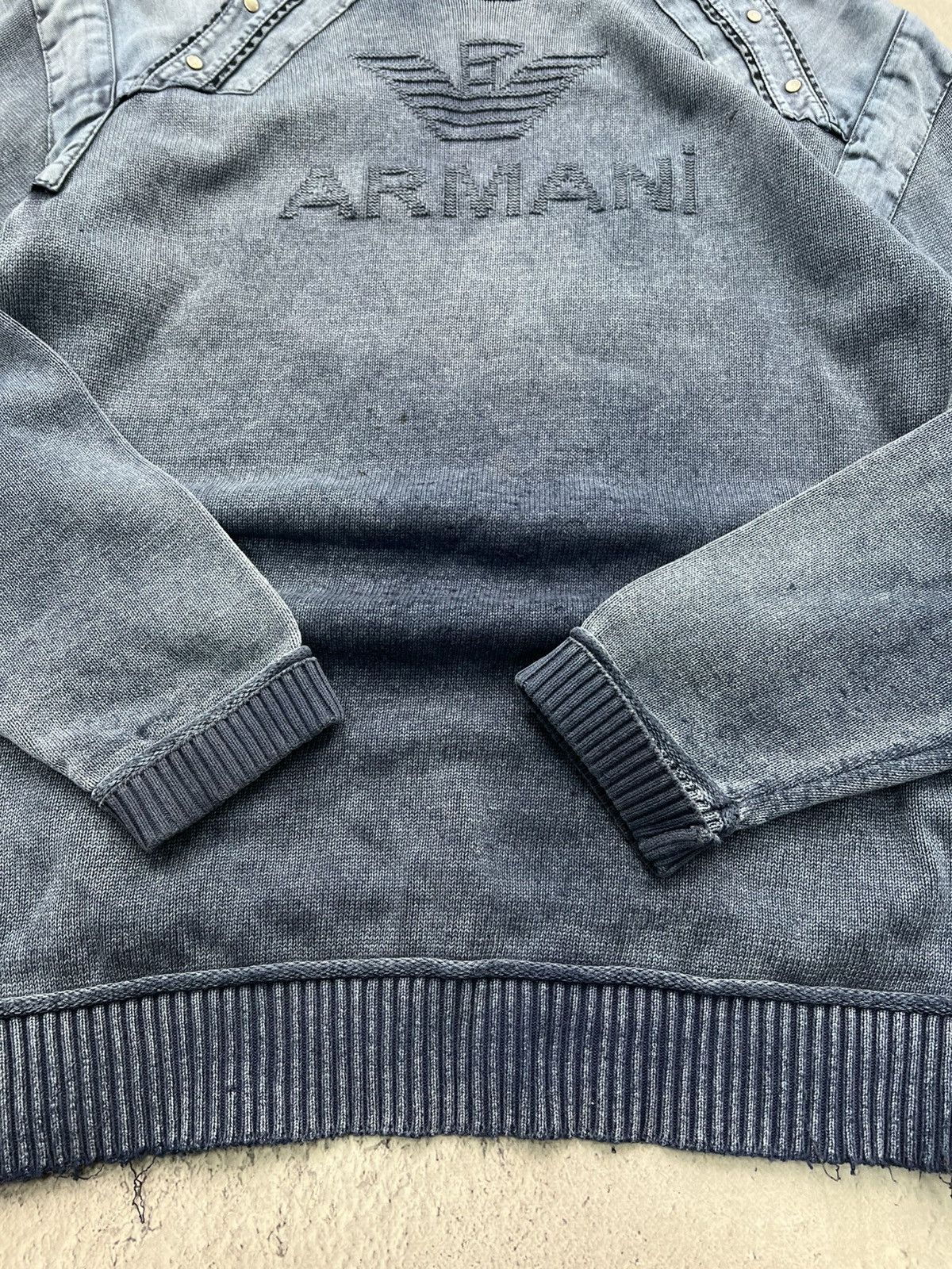 Emporio Armani VINTAGE STRIPPED EMPORIO ARMANI HYPE SWEATER Y2K Size US L / EU 52-54 / 3 - 5 Thumbnail