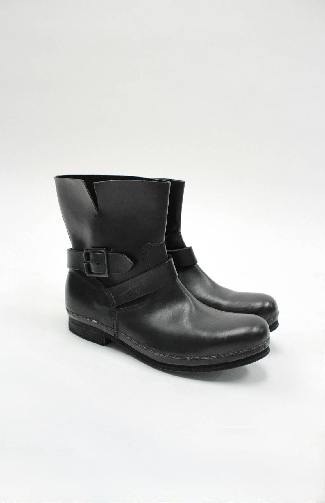 Isamu Katayama Backlash Ballet Isamu Katayama Backlash Black Leather Ankle Boots Size US 8 / IT 38 - 1 Thumbnail
